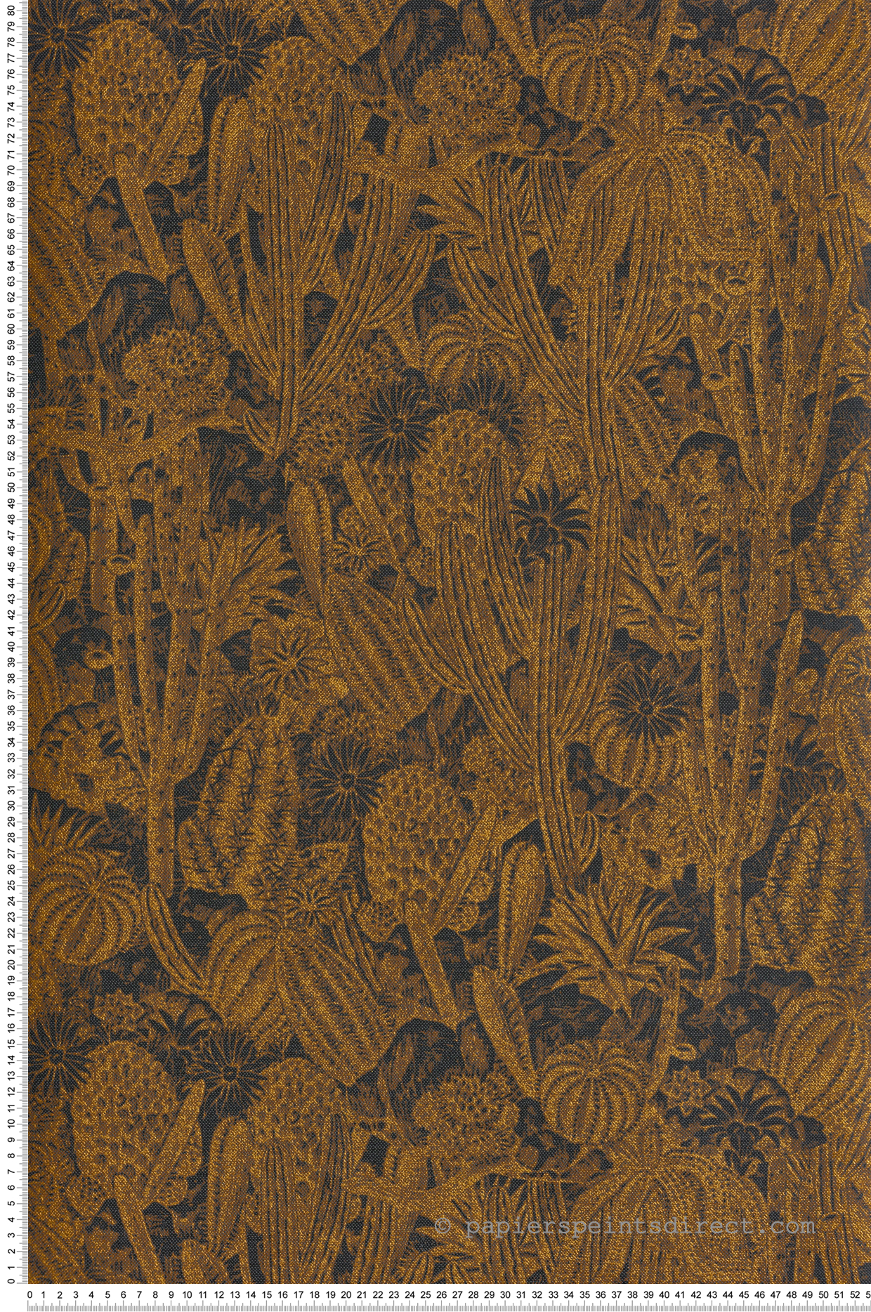 Papier peint Cactus Exotique bronze mat doré - Havana de Masureel | Réf. MAS-HAV201