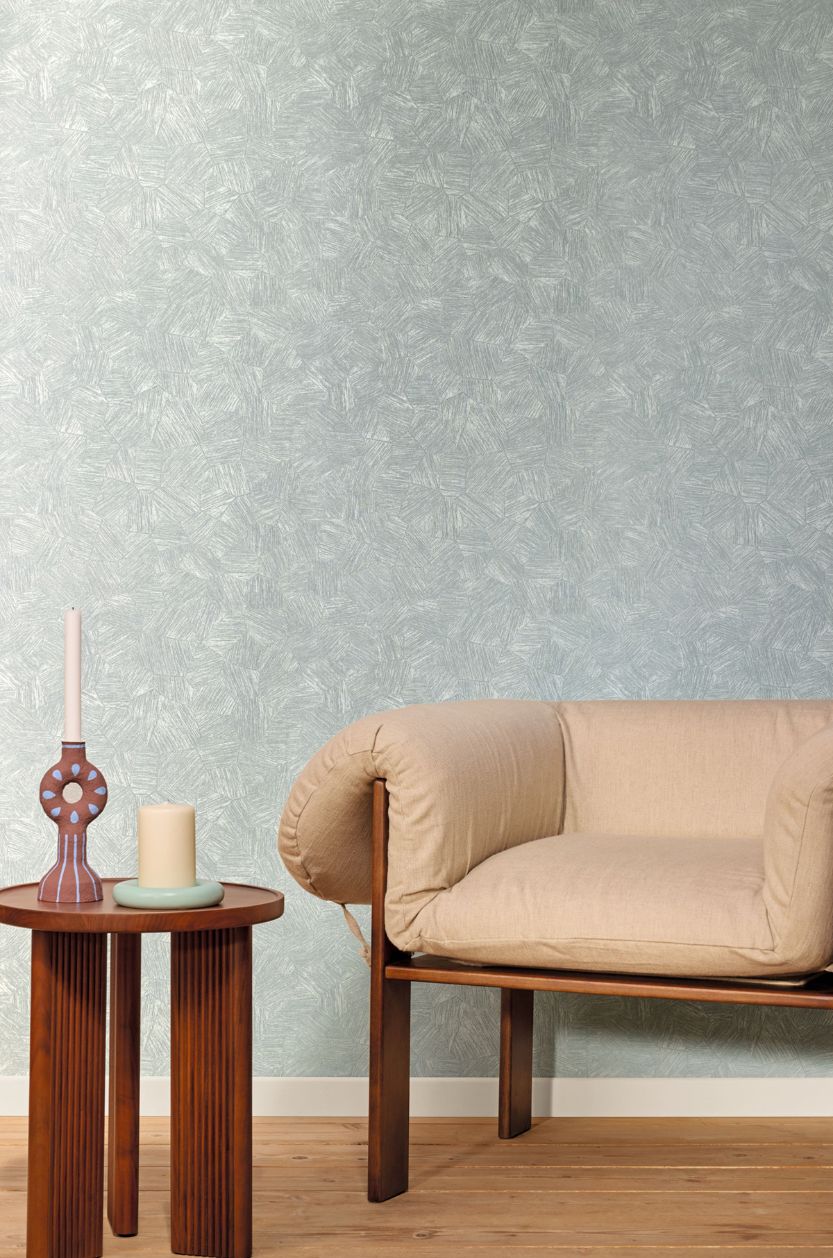 Papier peint Fragments Reliefs bleu cendré - Symphony de Casélio AMB2| Réf. SYM107016109