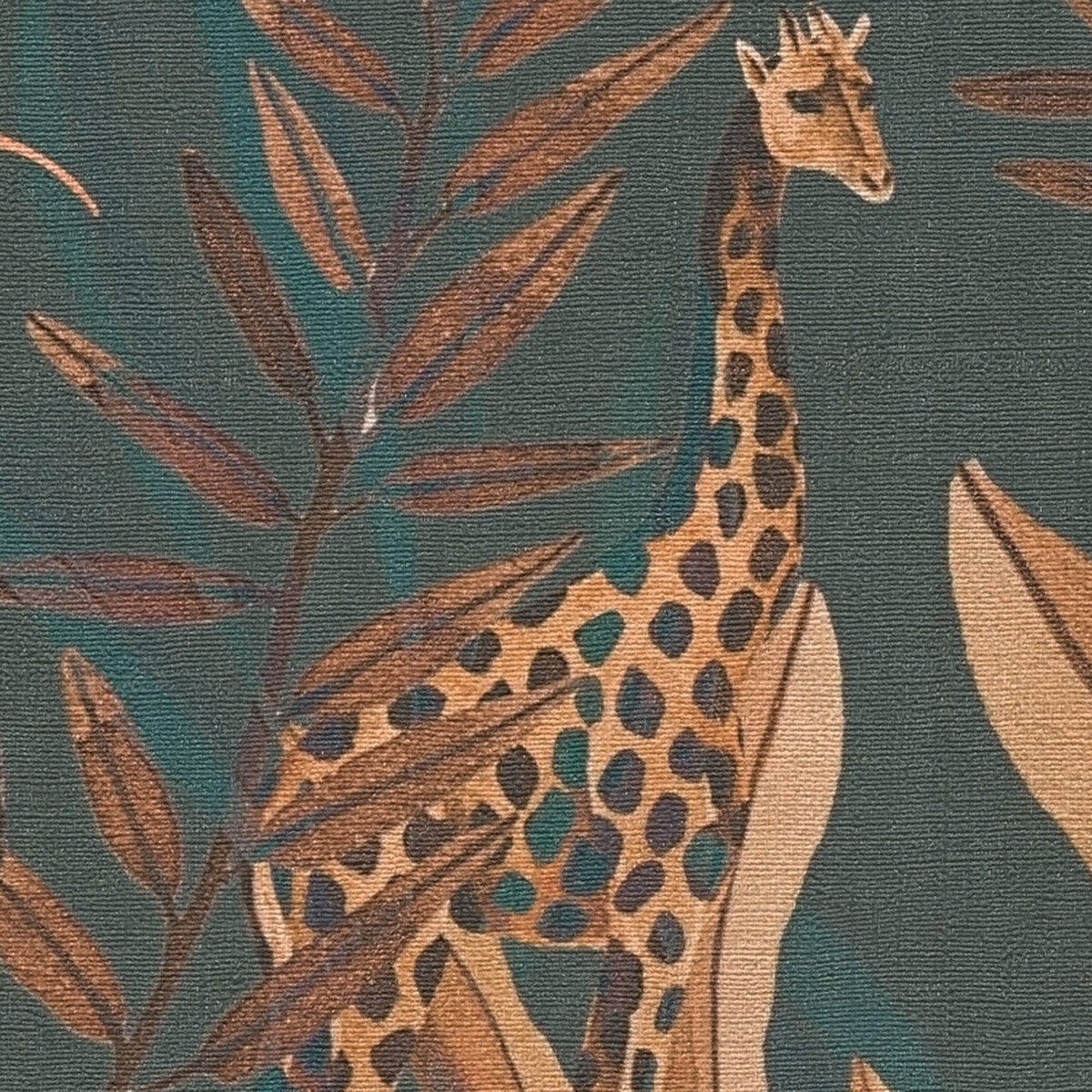 Papier peint Animaux Jungle bleu pétrole - Anna D'Andrea d'A.S. Création AMB3| Réf. AS-782182