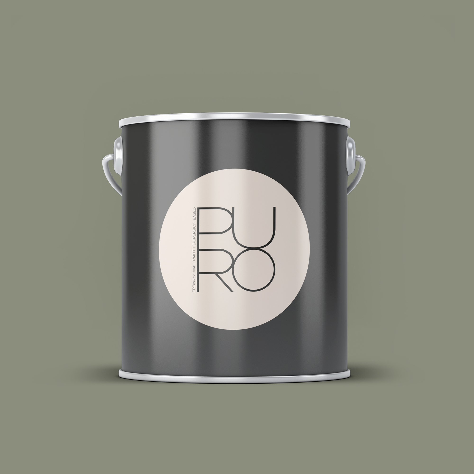 Image d'un pot de 2,5 litres de peinture Puro gris, vert calm taupe - c7006