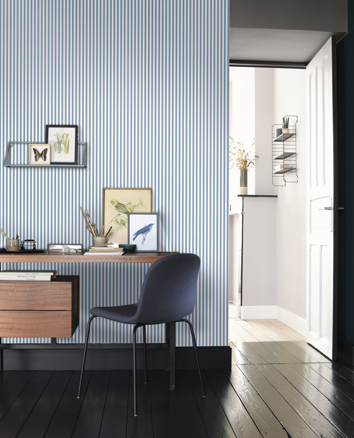 Papier peint Rayures bleu marine - Once Upon A Time 2 de Casadéco | Réf. OUTD29886625