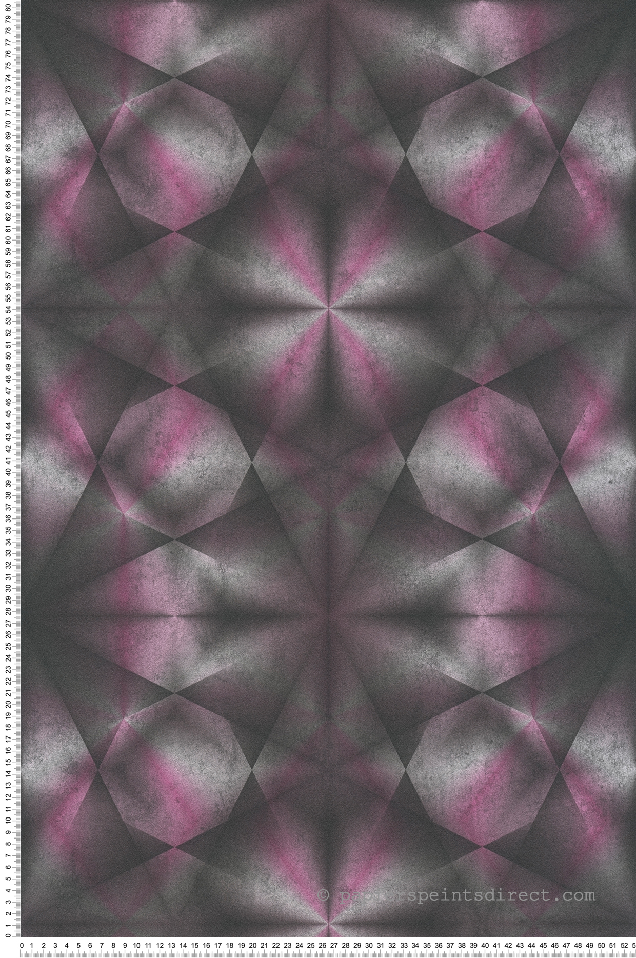 Papier peint Géométrique Diamant noir et fuschia irisé - My Home My Spa d'A.S. Création | Réf. SP15844