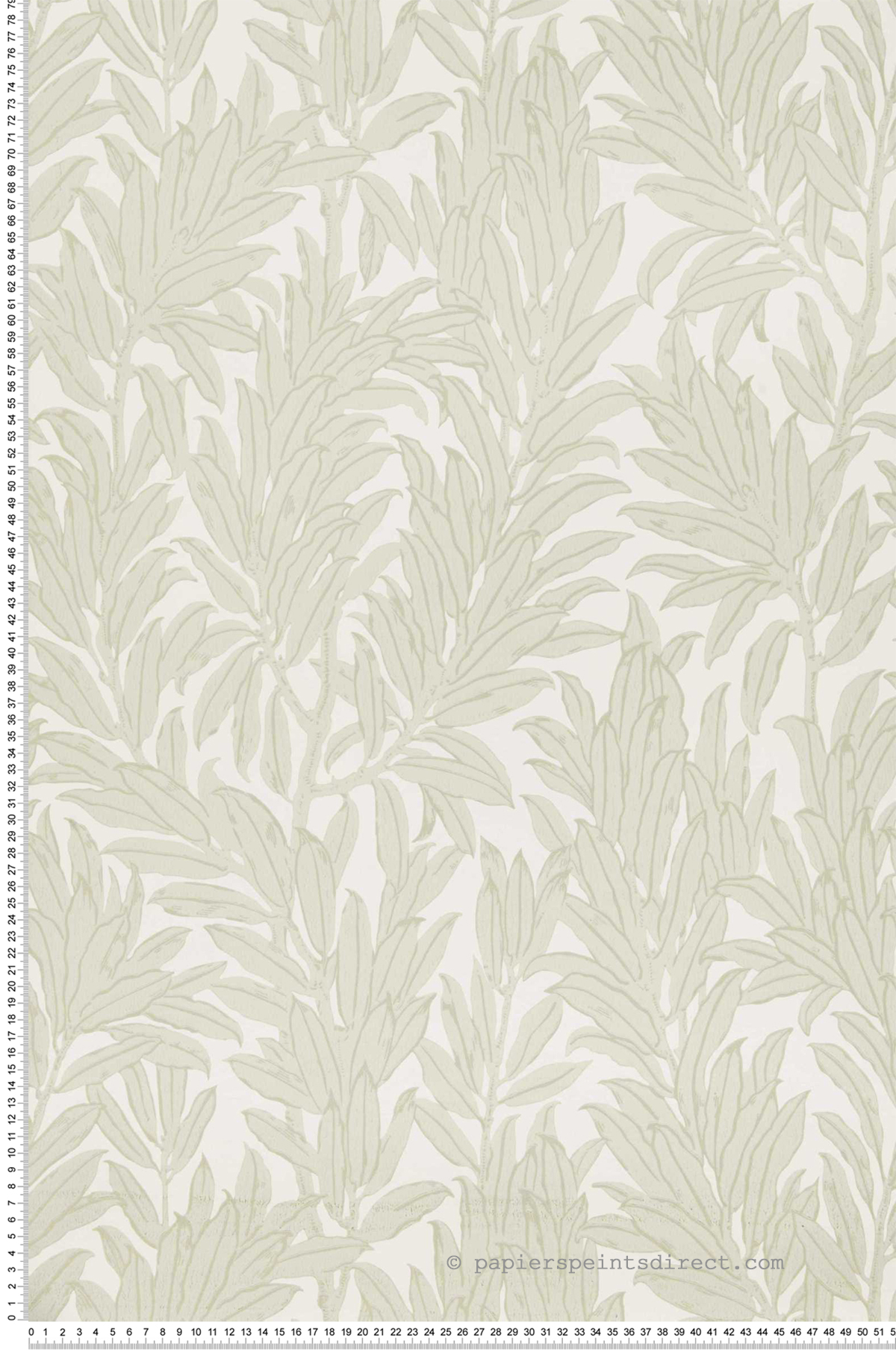Papier peint Feuillage Laurel Leaf beige - V&A Decorative Papers II d'Initiales | Réf. INI-2412-177-03