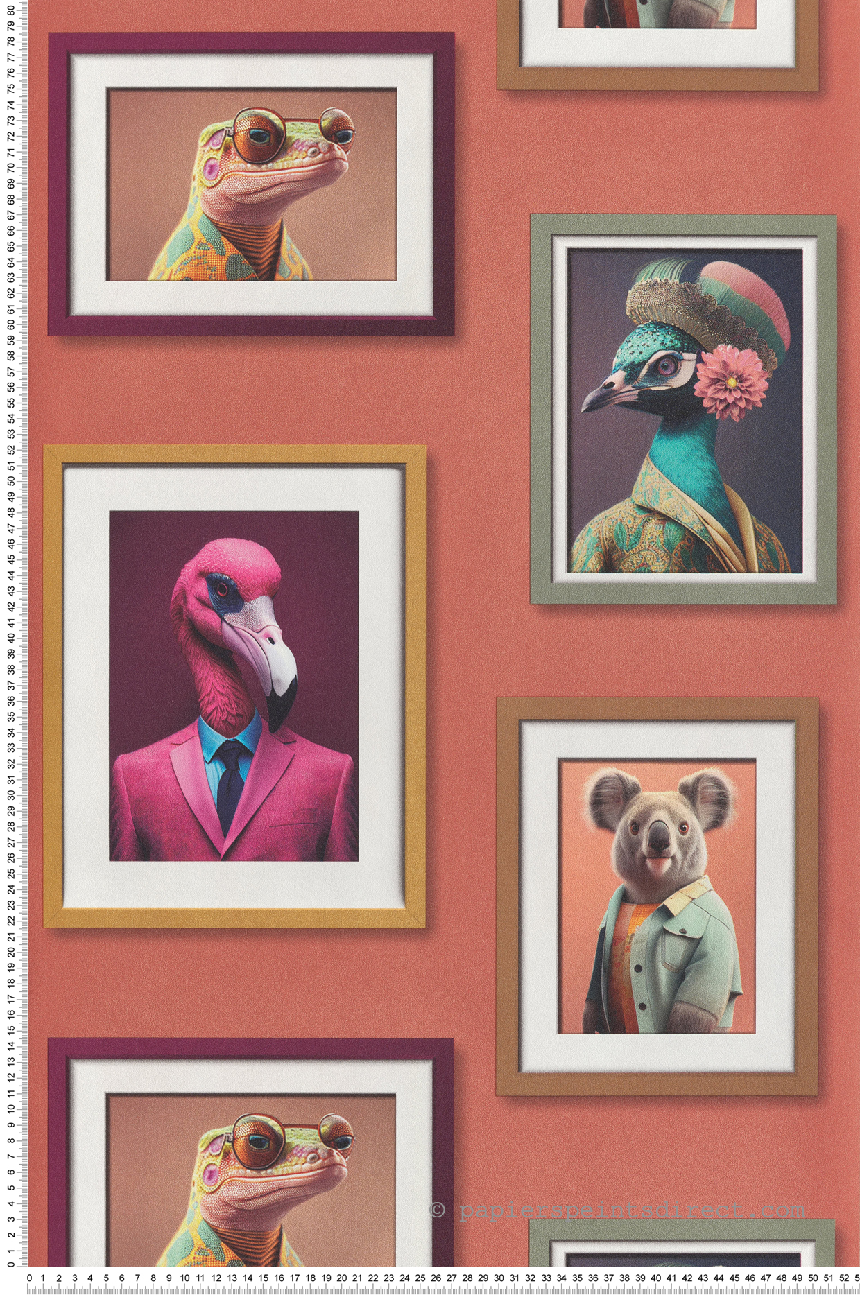 Papier Peint Cadre Animaux corail - Artifice d'Ugépa | Réf. UGP-M76105