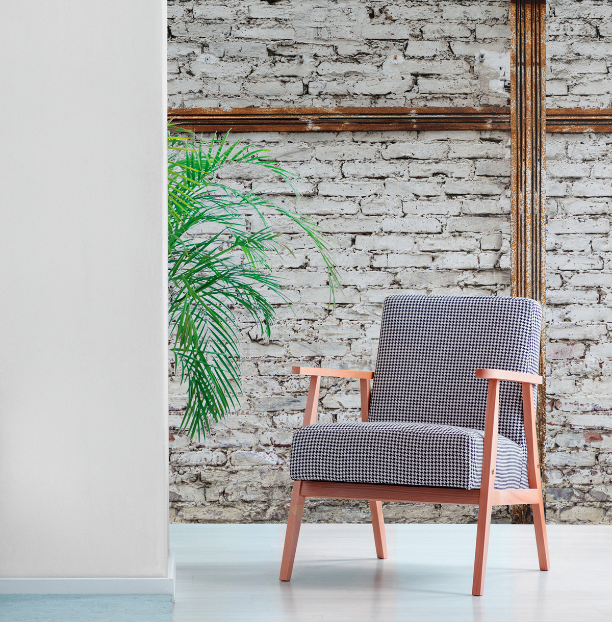 Papier peint panoramique Industriel Brique Métal blanc - The Wall d'A.S. Création AMB | Réf. AS-383511