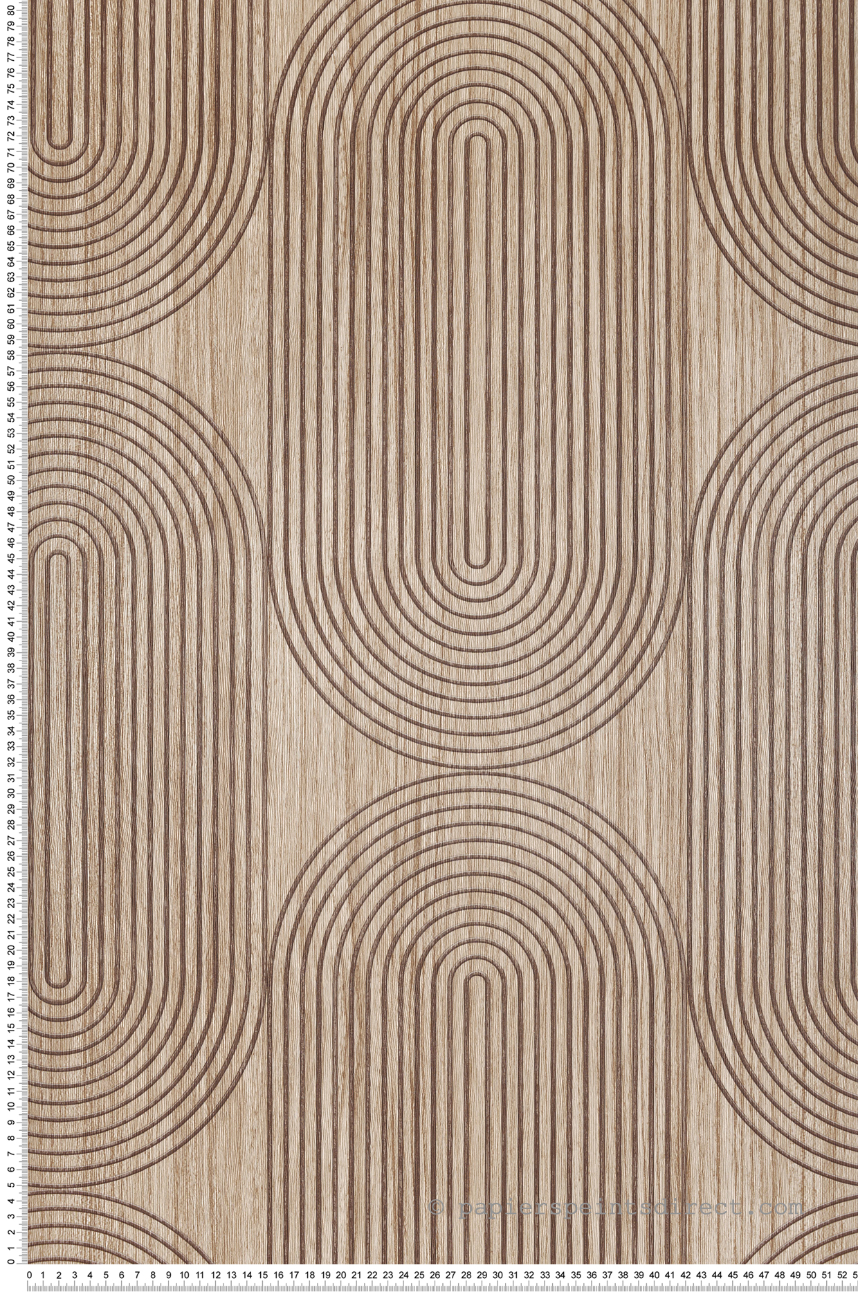 Papier peint Graphique Bois Cerclé marron - Reality 4 de Lutèce | Réf. LTC-51220717