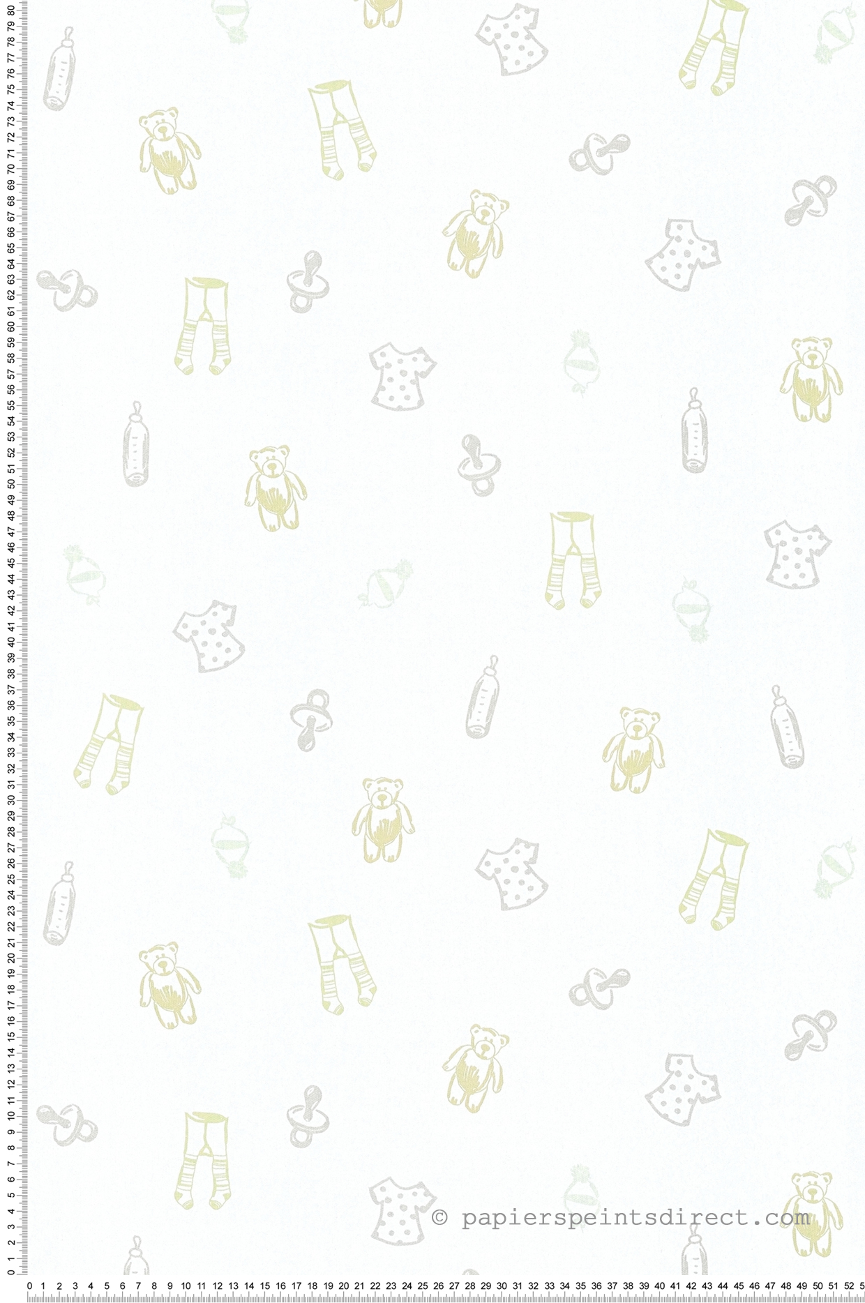 Papier peint oursons mordoré et argenté - Little Stars AS Création | Réf. SP04371