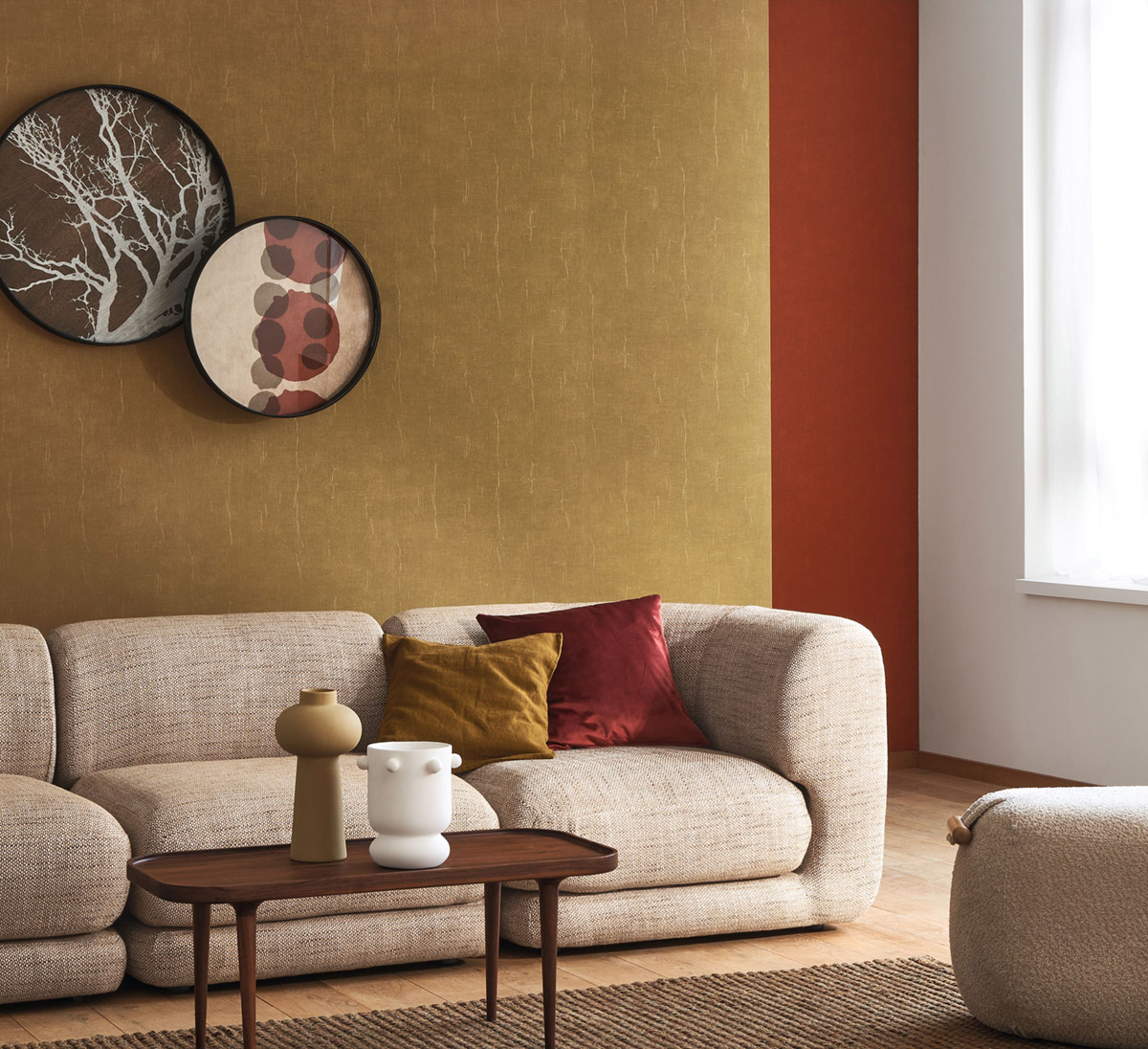 Papier peint Uni Etamine bronze mordoré - Etamine de Casadéco AMB2 | Réf. ETAM200252802