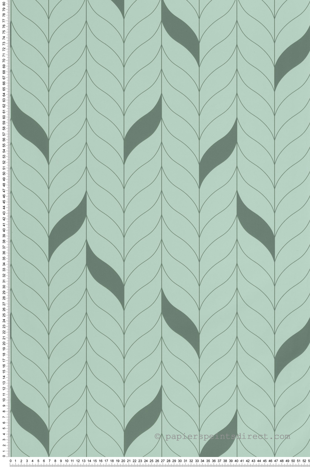 Papier peint Graphique Manille vert amande - Green & Co de Casélio | Réf. GCO103977211