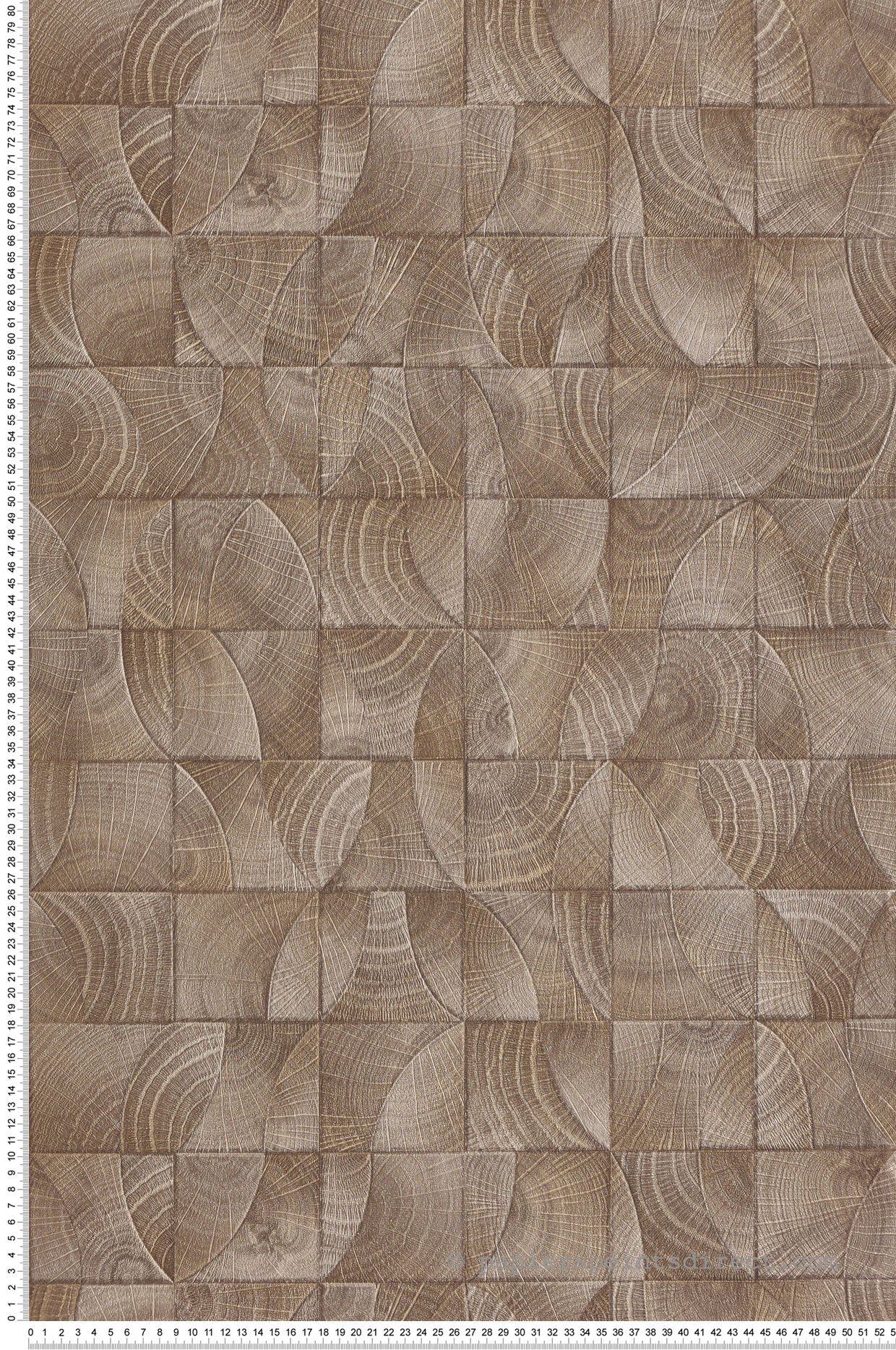 Papier peint Bois Cube taupe - Architexture de Montecolino | Réf. MC-AZ57732