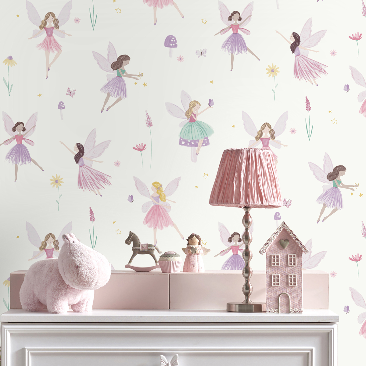 Papier peint Fée Enfant rose violet - Imagine de Lutèce AMB2 | Réf. LTC-DL27563
