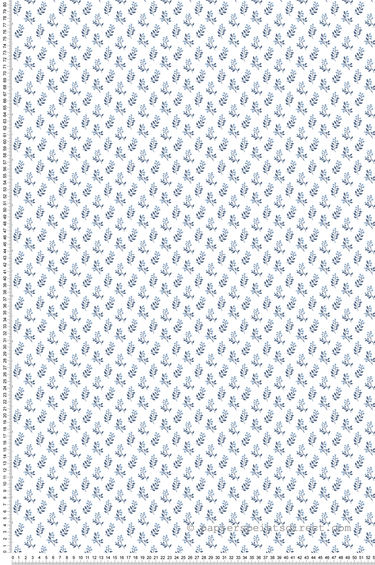 Papier peint Fleur Bourgeon bleu - Mini Prints de Lutèce | Réf. LTC-G56708