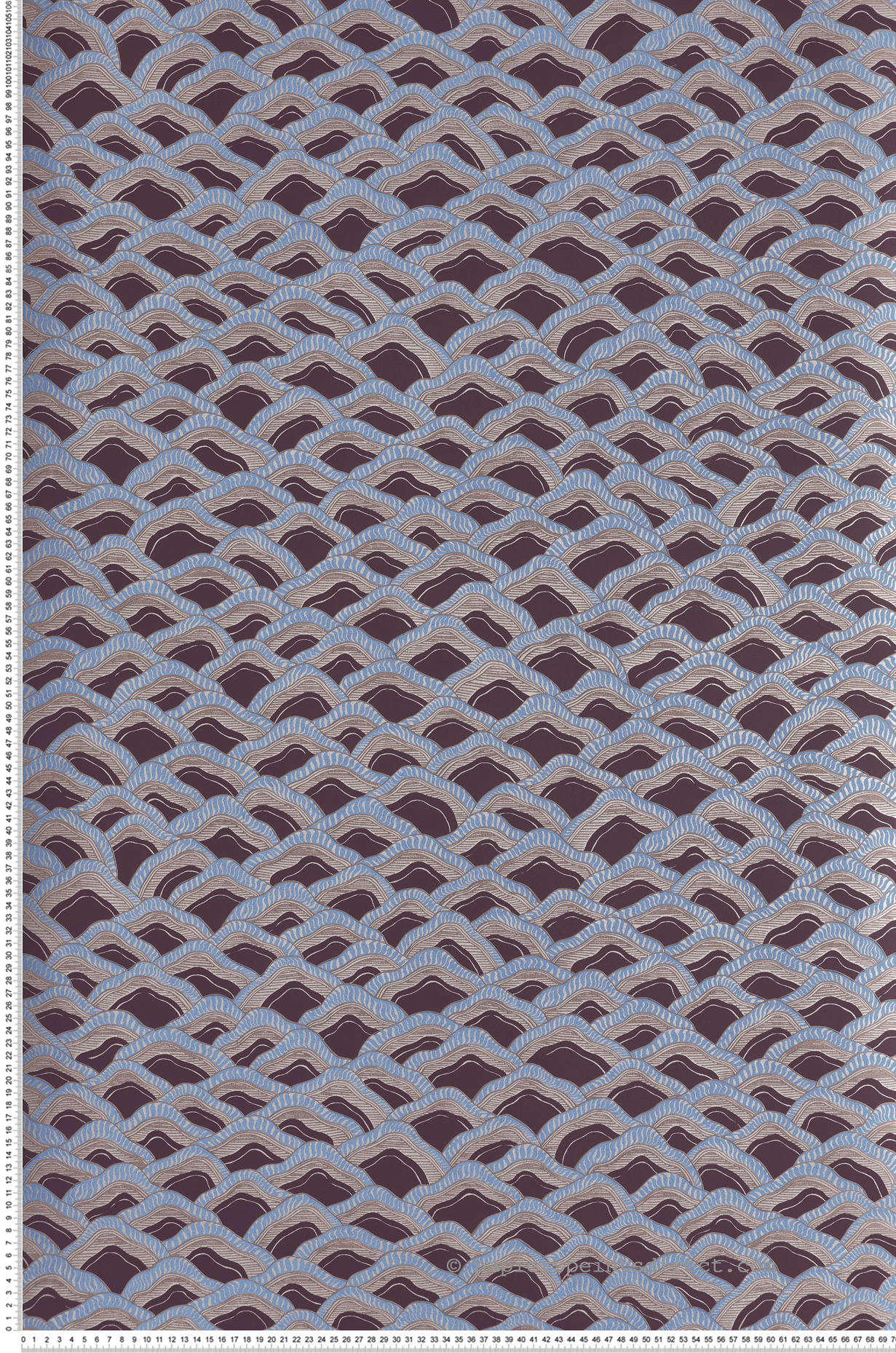 Papier peint Colline Munro prune métallisé - Rhapsody de Masureel | Réf. MAS-RHA304