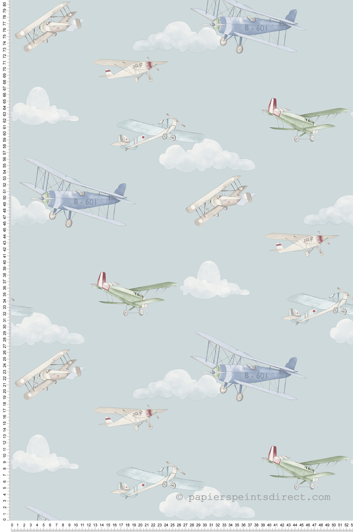 Papier peint Avion Enfant bleu - Imagine de Lutèce | Réf. LTC-DL27548