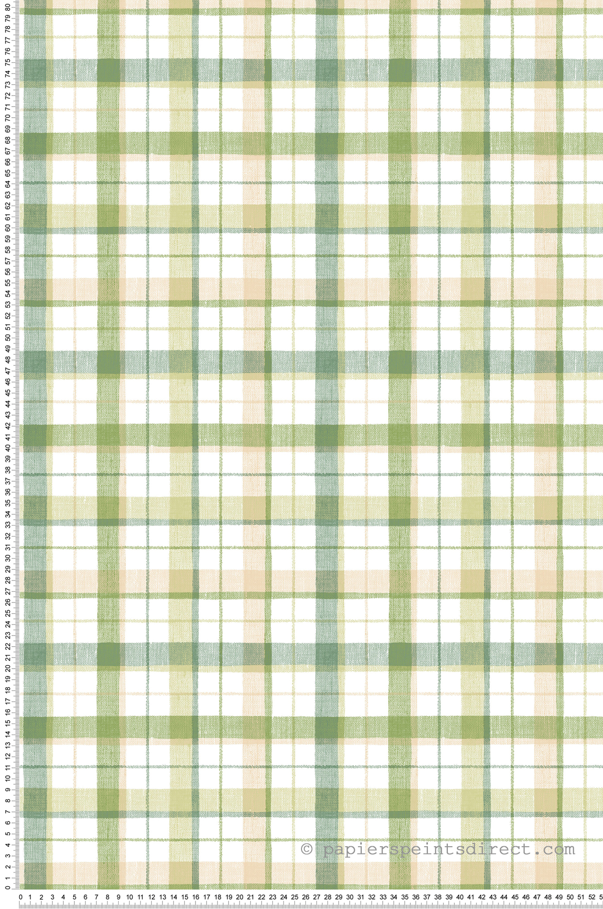 Papier peint Carreaux nappe vert - Style Cuisine 3 de Lutèce | Réf. LTC-CK36626