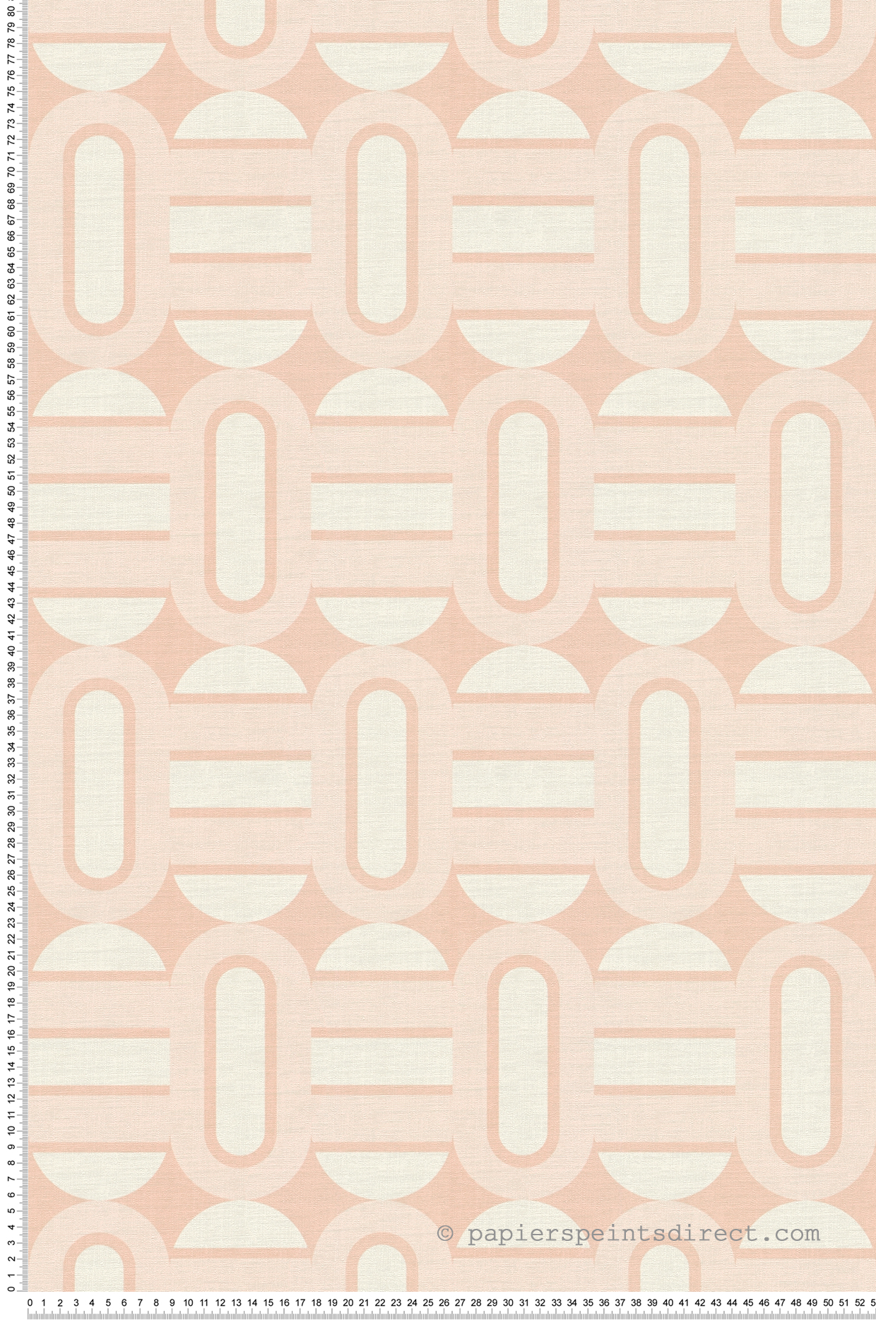 Papier peint Art Déco Géométrique rose poudré - Retro Chic d'A.S. Création | Réf. AS-395365