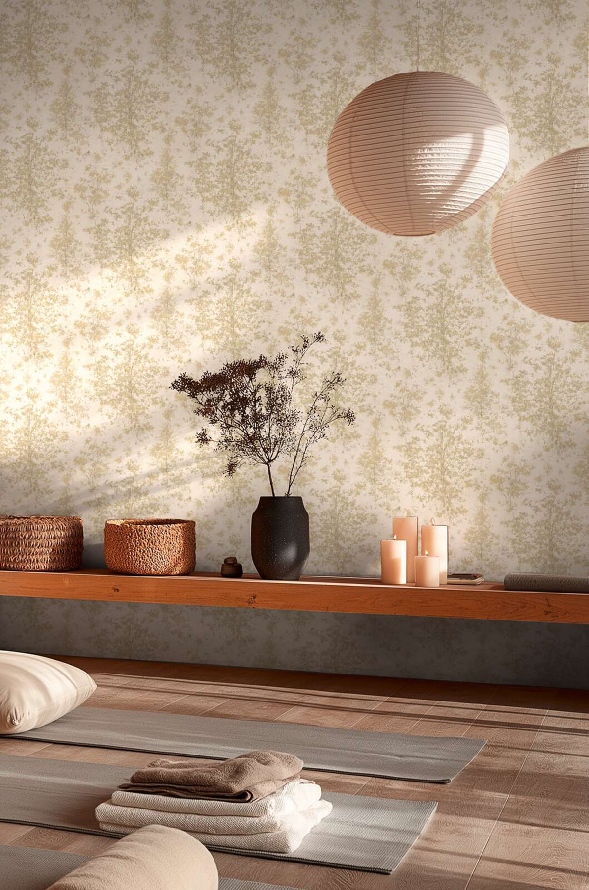 Papier peint Forêt Poétique beige doré - Vibes & Styles d'A.S. Création | Réf. AS-792002