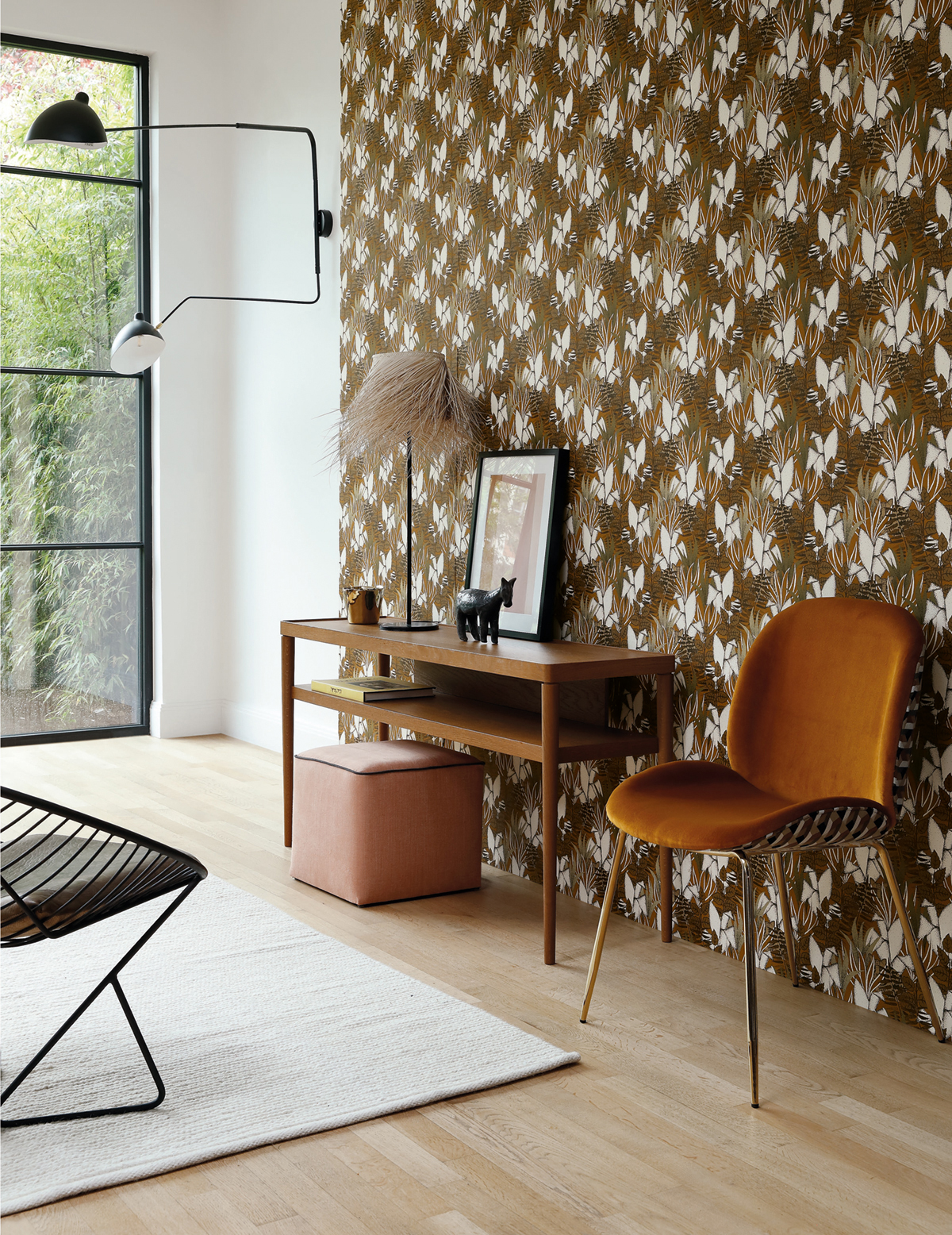 Papier peint Feuillage Tigris marron - Orphée de Casamance | Réf. CAS-74731632