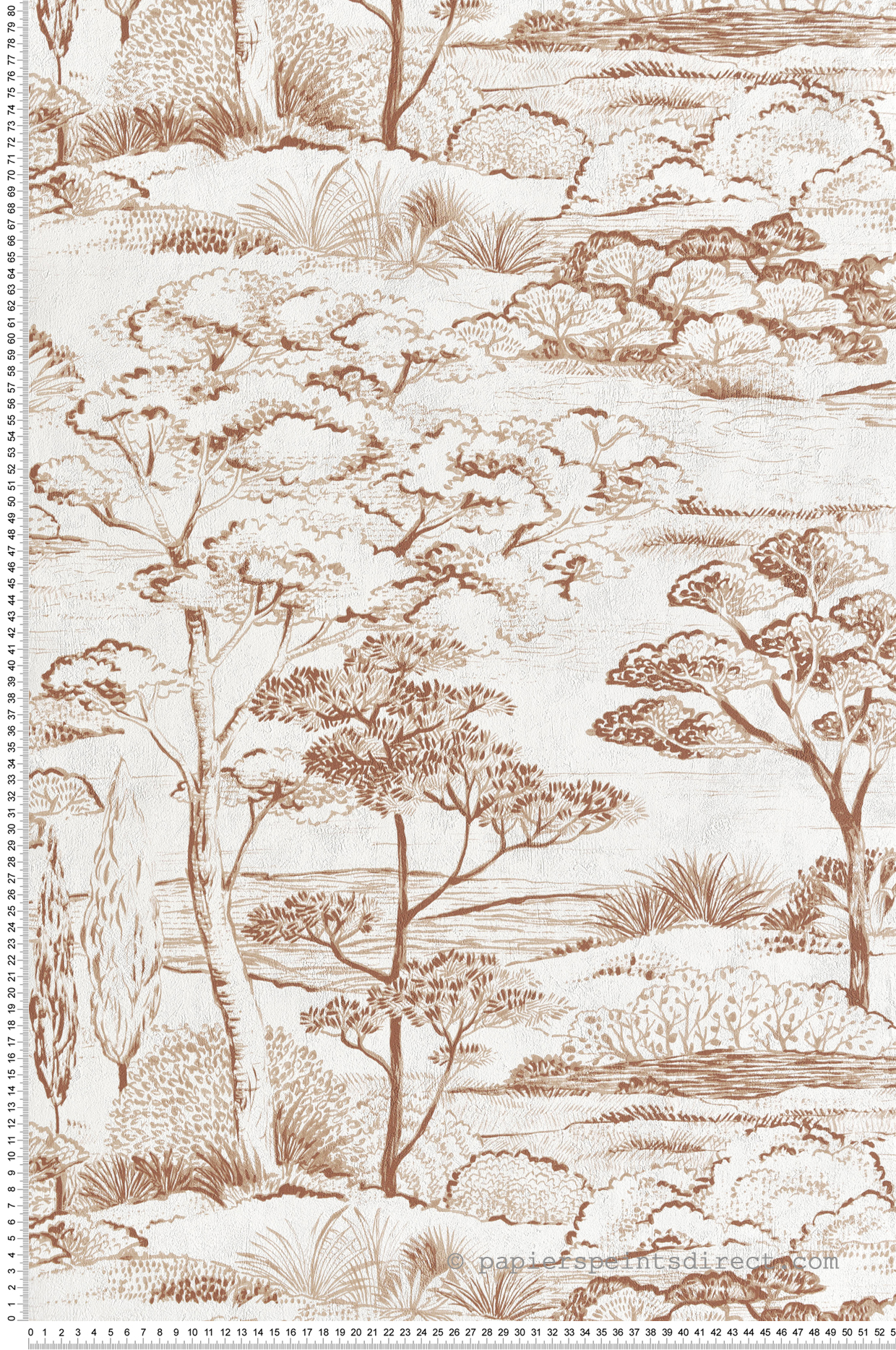 Papier peint Paysage Littoral Arbre terracotta - Sentier des Dunes de Casadéco | Réf. SENT200938242