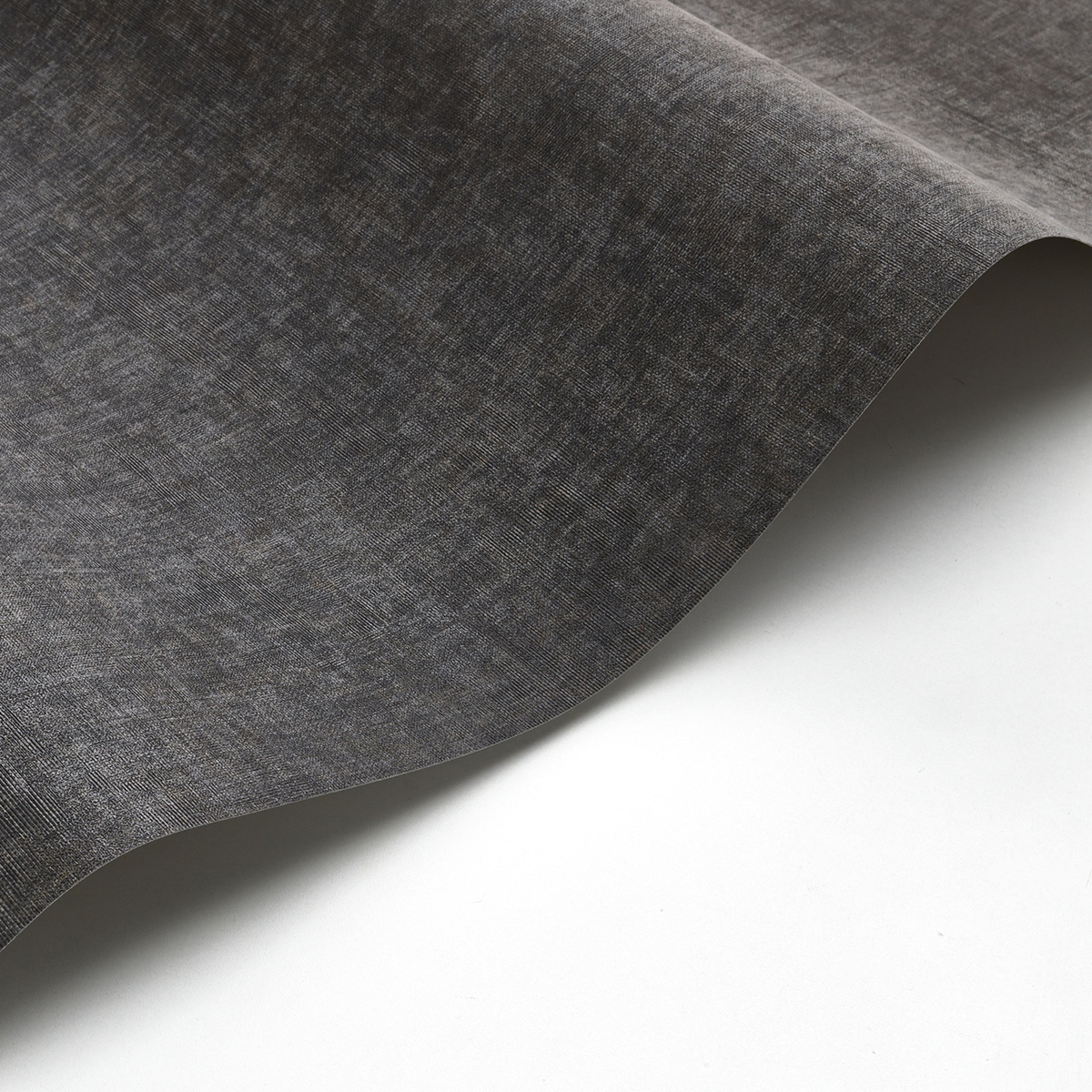 Papier peint Faux Uni Effet Lin noir - Vienne de Casadéco | Réf. VIEN81919513