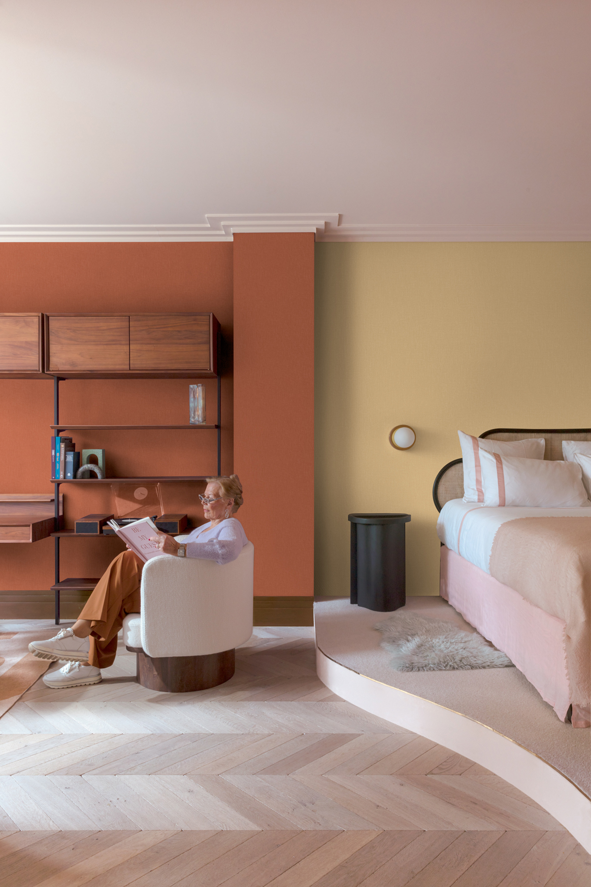 Papier peint Uni Tissé terracotta - Pure & Protect - Ambiente de Montecolino | Réf. MC-AT1021