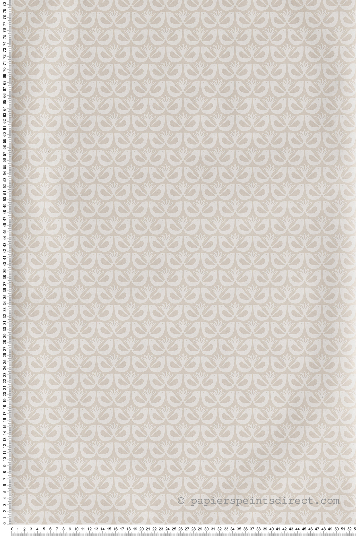 Papier peint oiseaux Freedom beige - Hygge de Casélio | HYG100581209