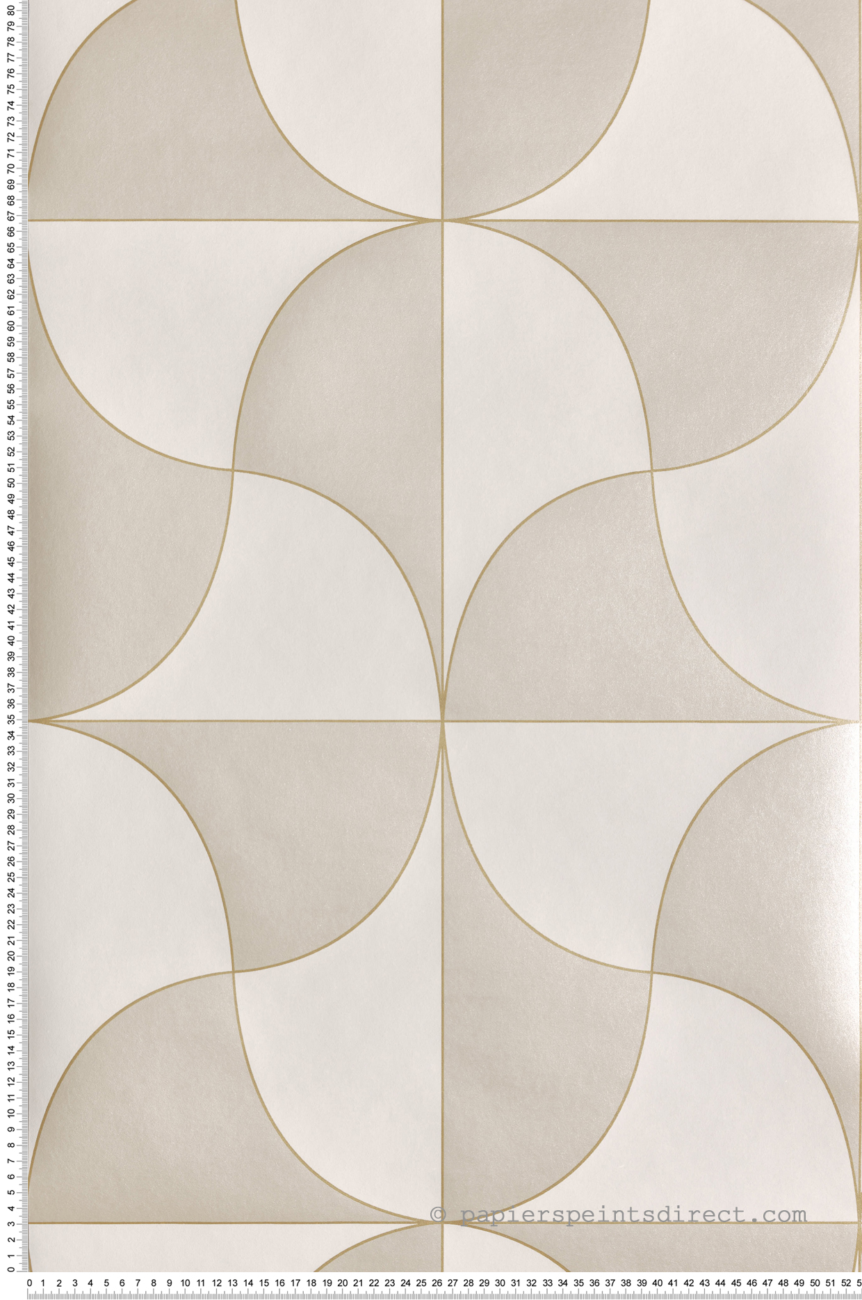 Papier peint Carré Virevolte Métallisé beige doré - Alchimie de Casadéco | Réf. ALMI89931622