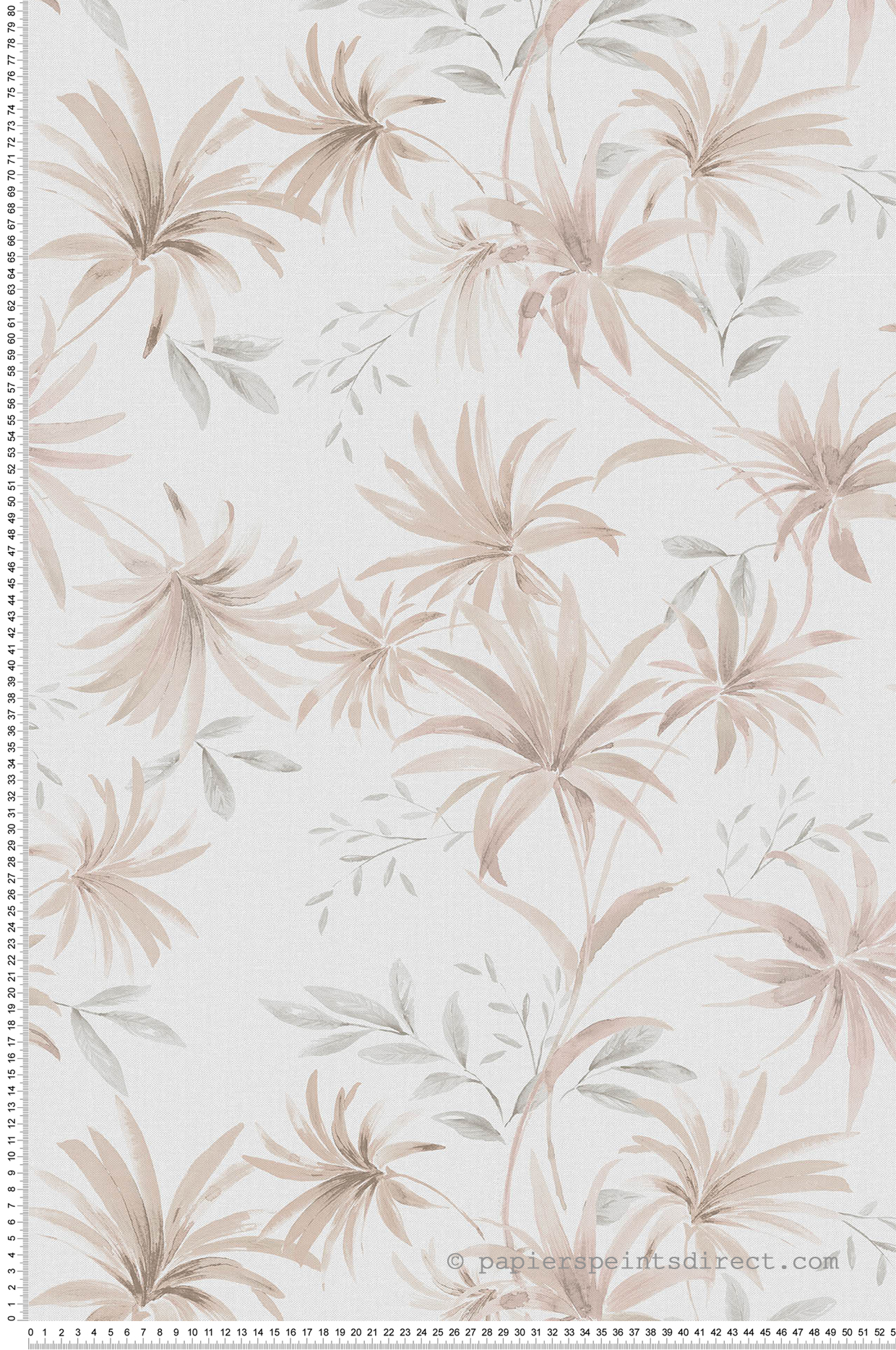 Papier peint Palme Parapluie rose beige - Fidji de Lutèce | Réf. LTC-8502-2