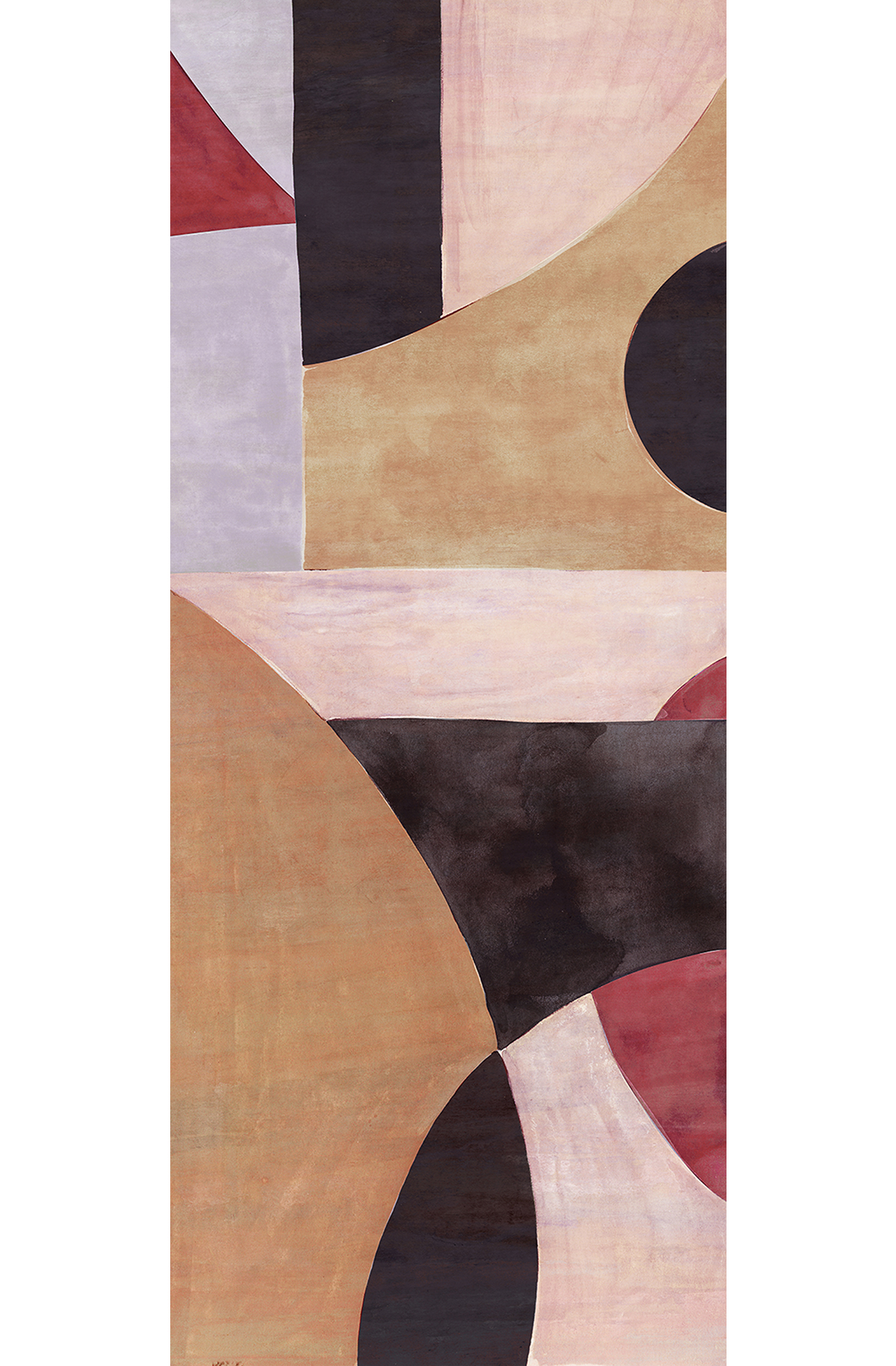 Papier peint panoramique Géométrique Patina bordeaux - C H260 - Wall Designs IV de Masureel | Réf. MAS-DG4ILA1013-260