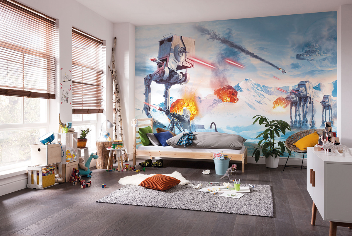 Papier peint panoramique Combat Star Wars Hoth Showdown - Papier peint Komar Into Wonderland