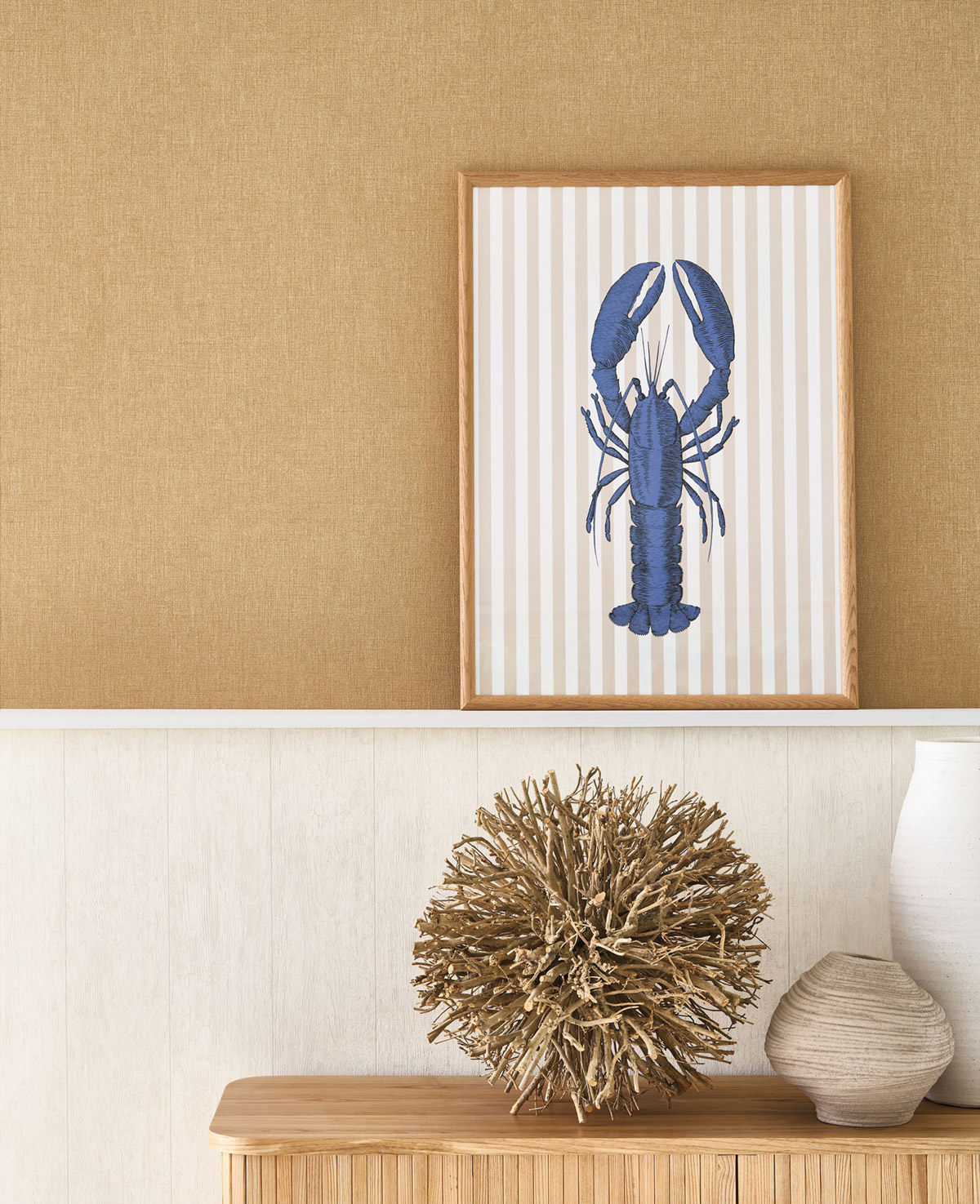 Affiche Clarisse Écrevisse 50x70 bleu - Seaside de Casadéco | Réf. SEAS201616104