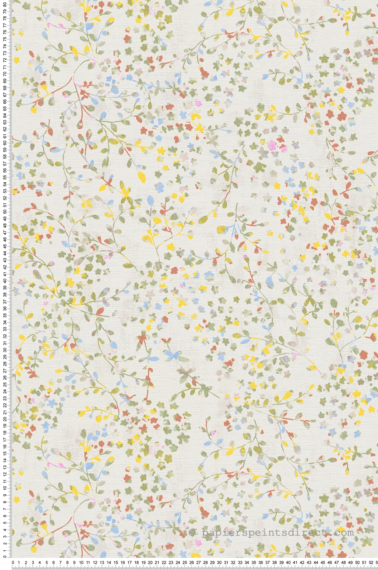 Papier peint Fleur Minimaliste Semis multicouleurs cuivré - Aquarell Dreams d'A.S. Création | Réf. AS-397471