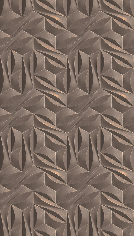 Papier peint panoramique Géométrique 3D Dubai taupe - Metropolitan Travel Stories d'A.S. Création | Réf. AS-391792