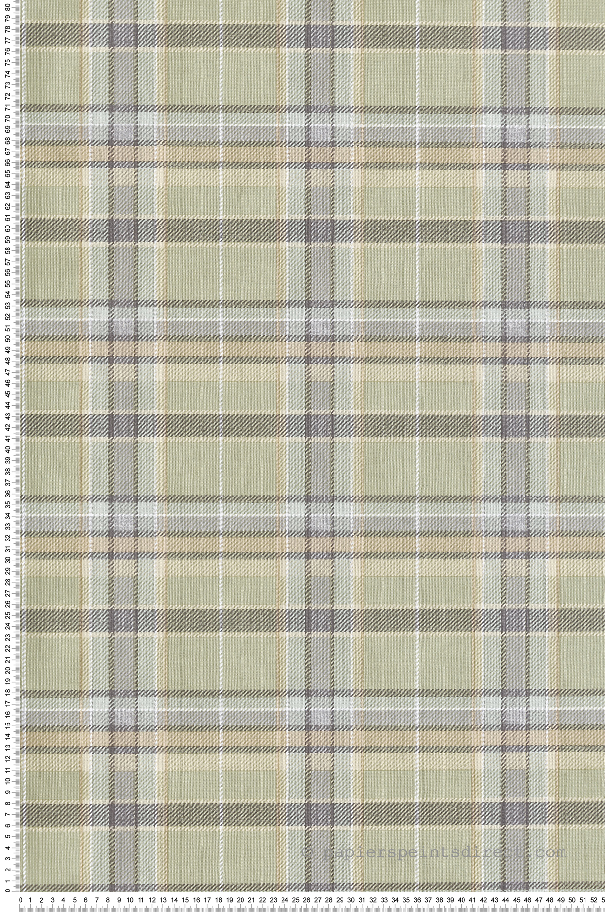 Papier peint Tartan Classique vert - Maison Paradis de Lutèce | Réf. LTC-MP15575