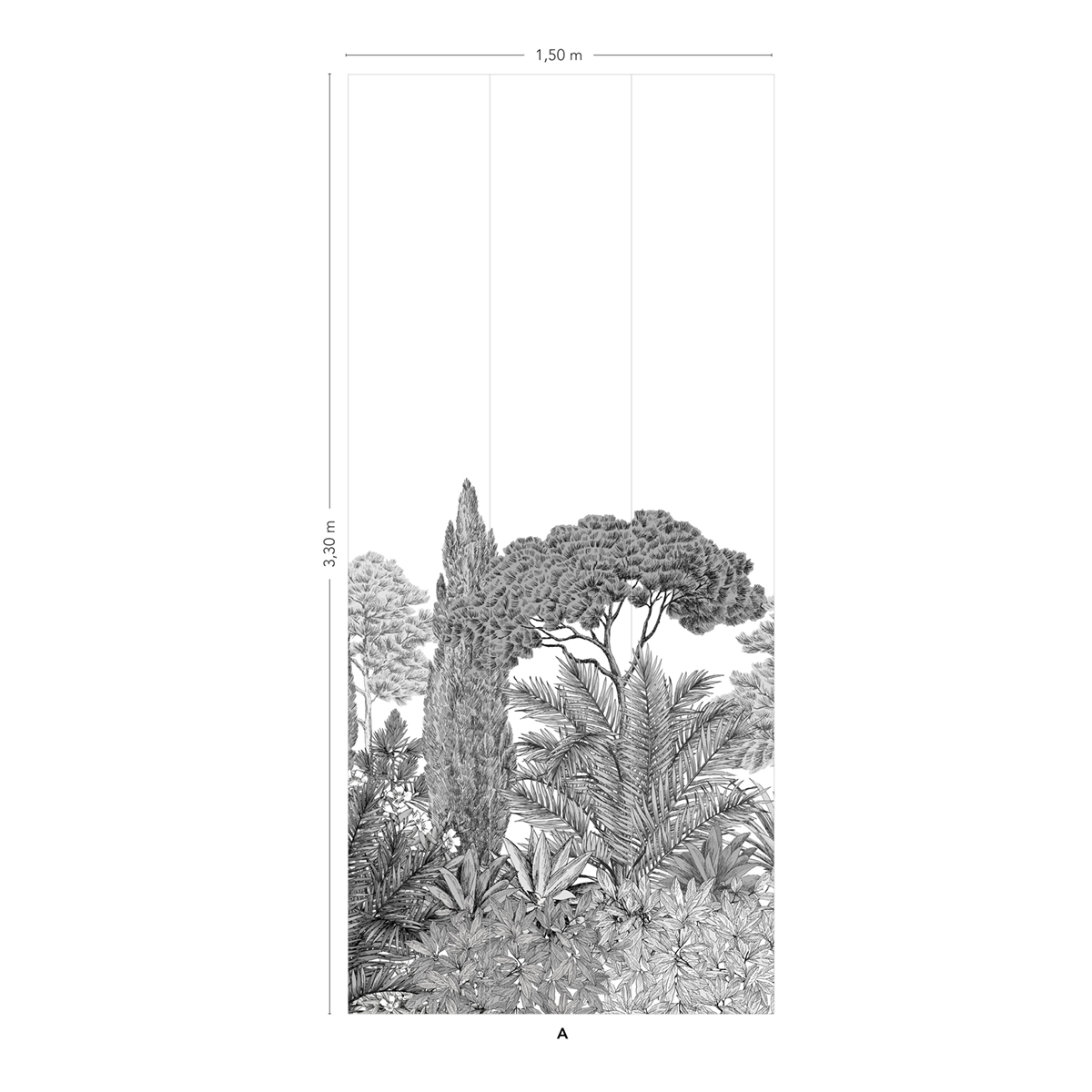 Papier peint panoramique Riviera Grisaille B - 4/5/6 - Isidore Leroy AMB