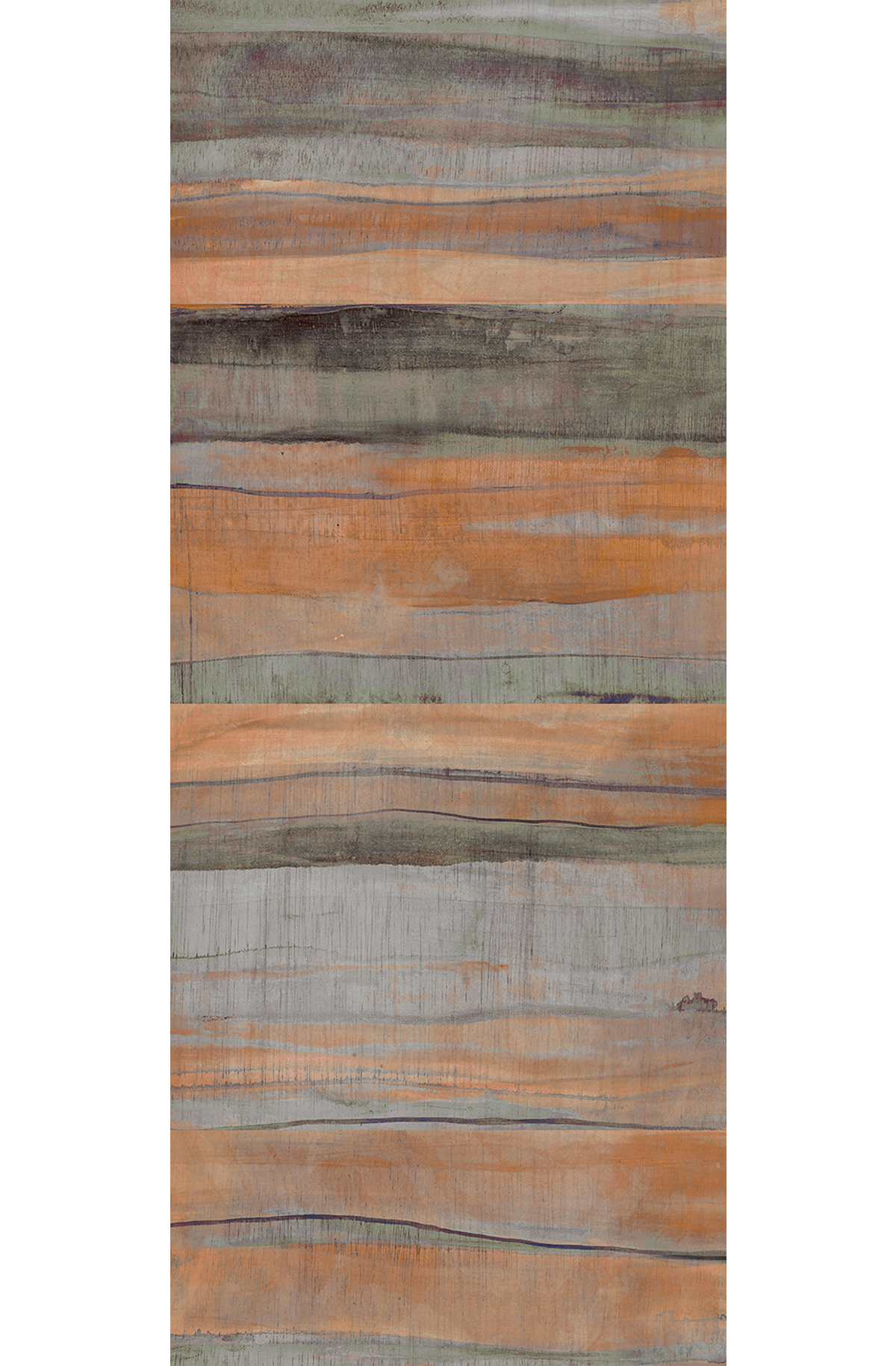 Papier peint panoramique Rayure Abstraite Medite orange brique - A H260 - Wall Designs IV de Masureel | Réf. MAS-DG4MED1031-260