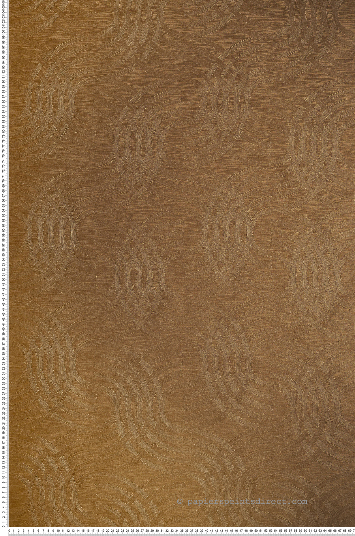 Papier peint Mouvement Auraria ambre - Métal de Casamance | Réf. CAS-75792344