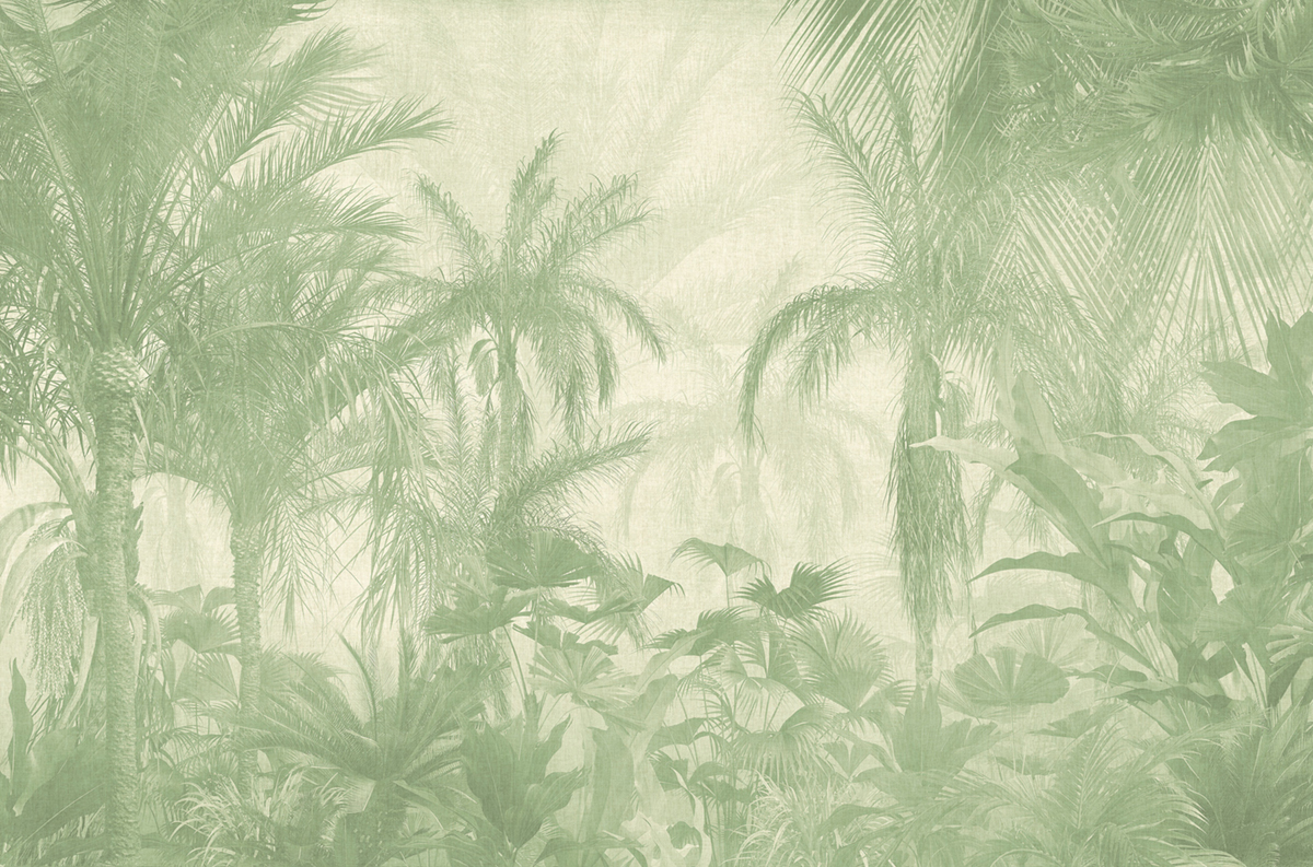 Papier peint panoramique Exotique Borneo vert - Panorama 2 de Lutèce | Réf. LTC-PAN1481C