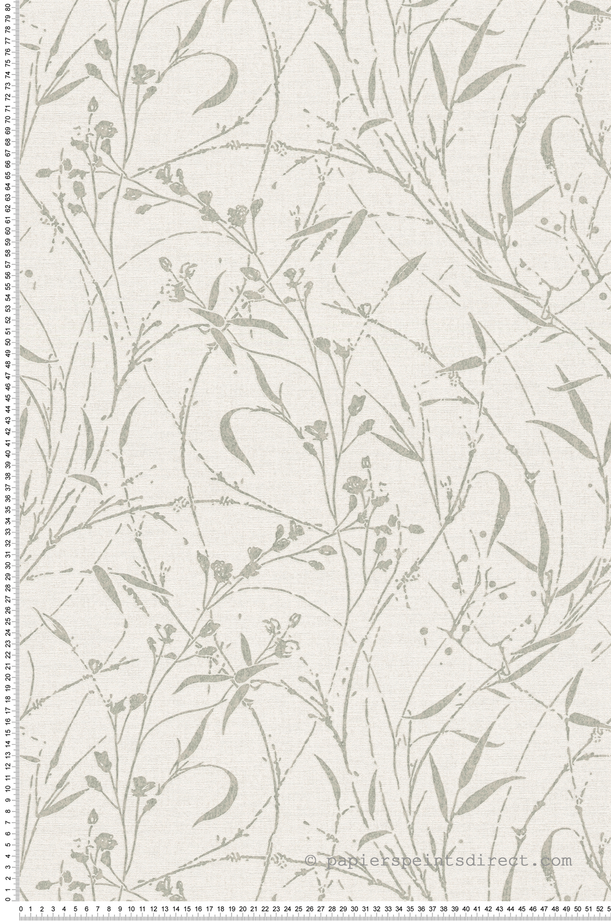 Papier peint Botanique Feuillage blanc cassé argenté - Vibes & Styles d'A.S. Création | Réf. AS-790044