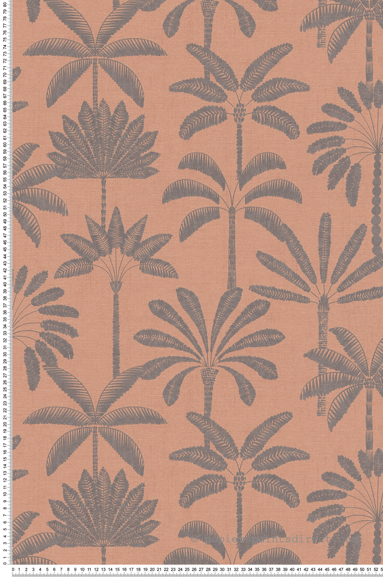 Papier peint Palmier Oasis gris corail - Cuba 2 d'A.S. Création | Réf. AS-791633
