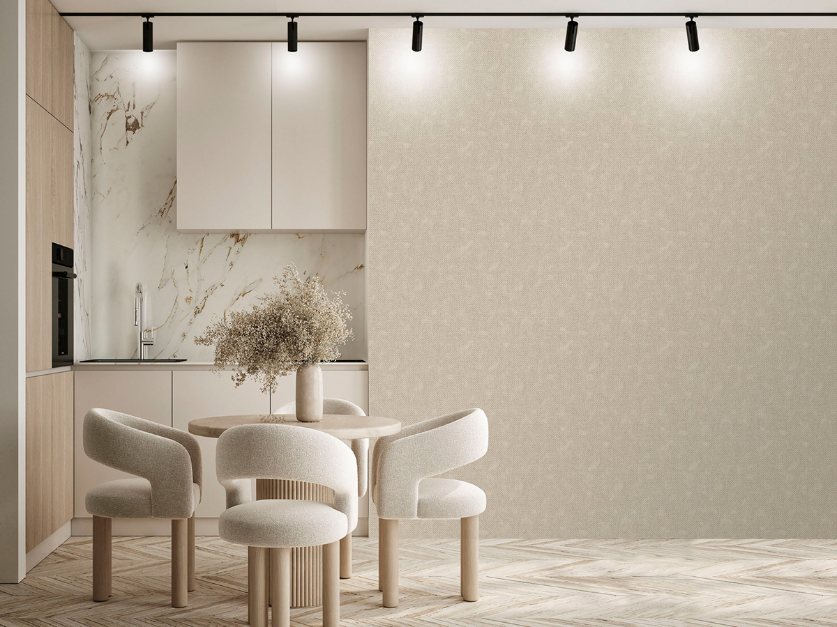 Papier peint Ethnique Géométrique beige doré - Vancouver de Montecolino | Réf. MC-SY27522