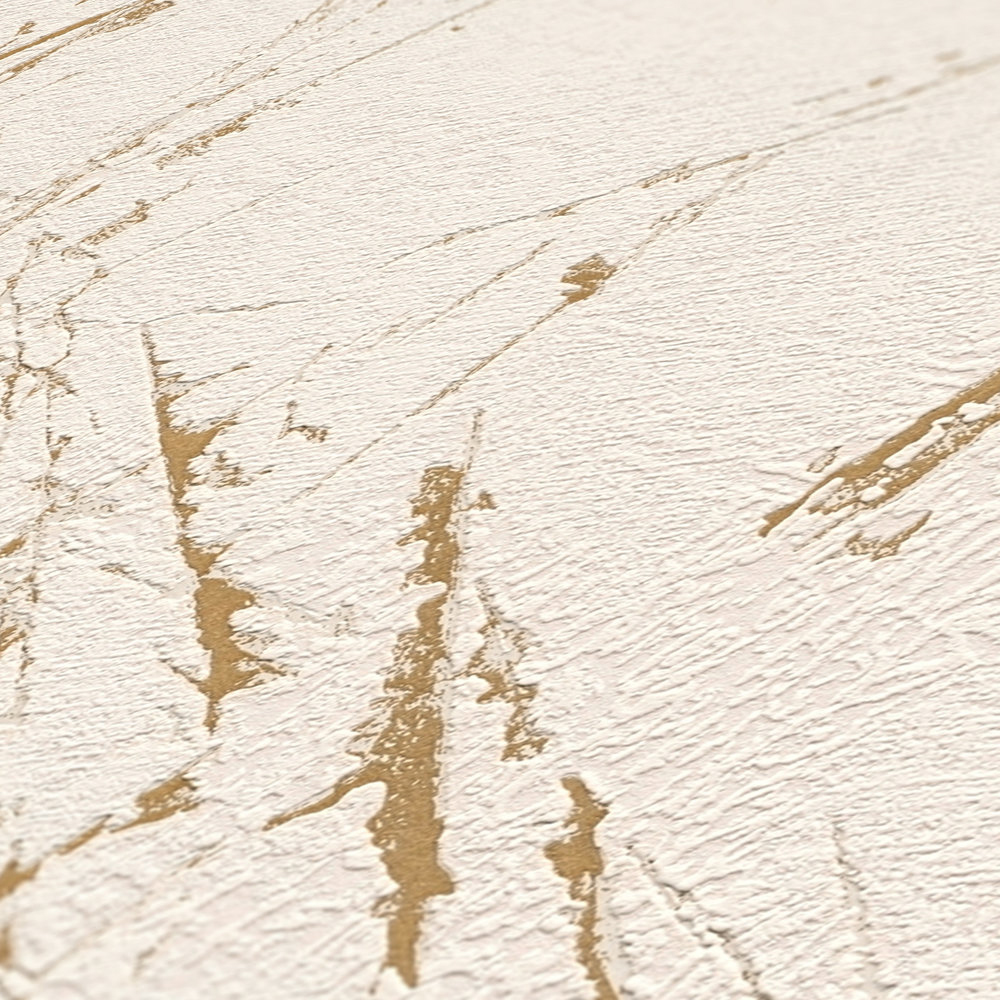 Papier peint Marbre Abstrait écru doré - Casual Living d'A.S. Création AMB6| Réf. AS-393364