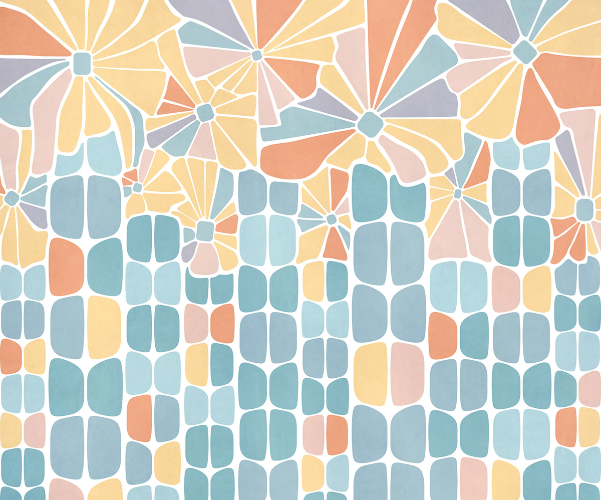 Papier peint panoramique Fleur Garden Dream - Papier peint Komar Flair