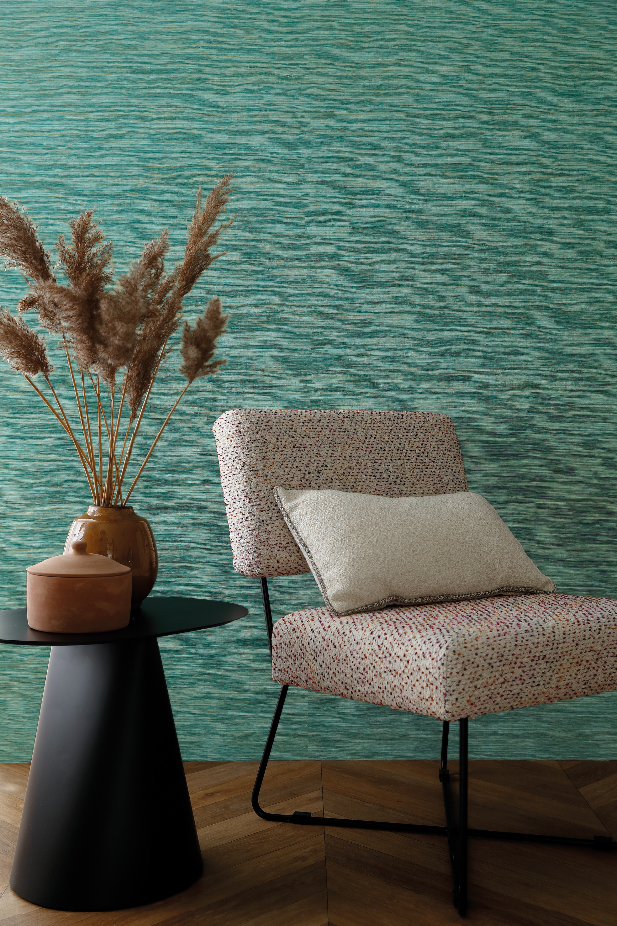 Papier peint Faux Uni Malacca caraïbe - Manille de Casamance | Réf. CAS-74642140