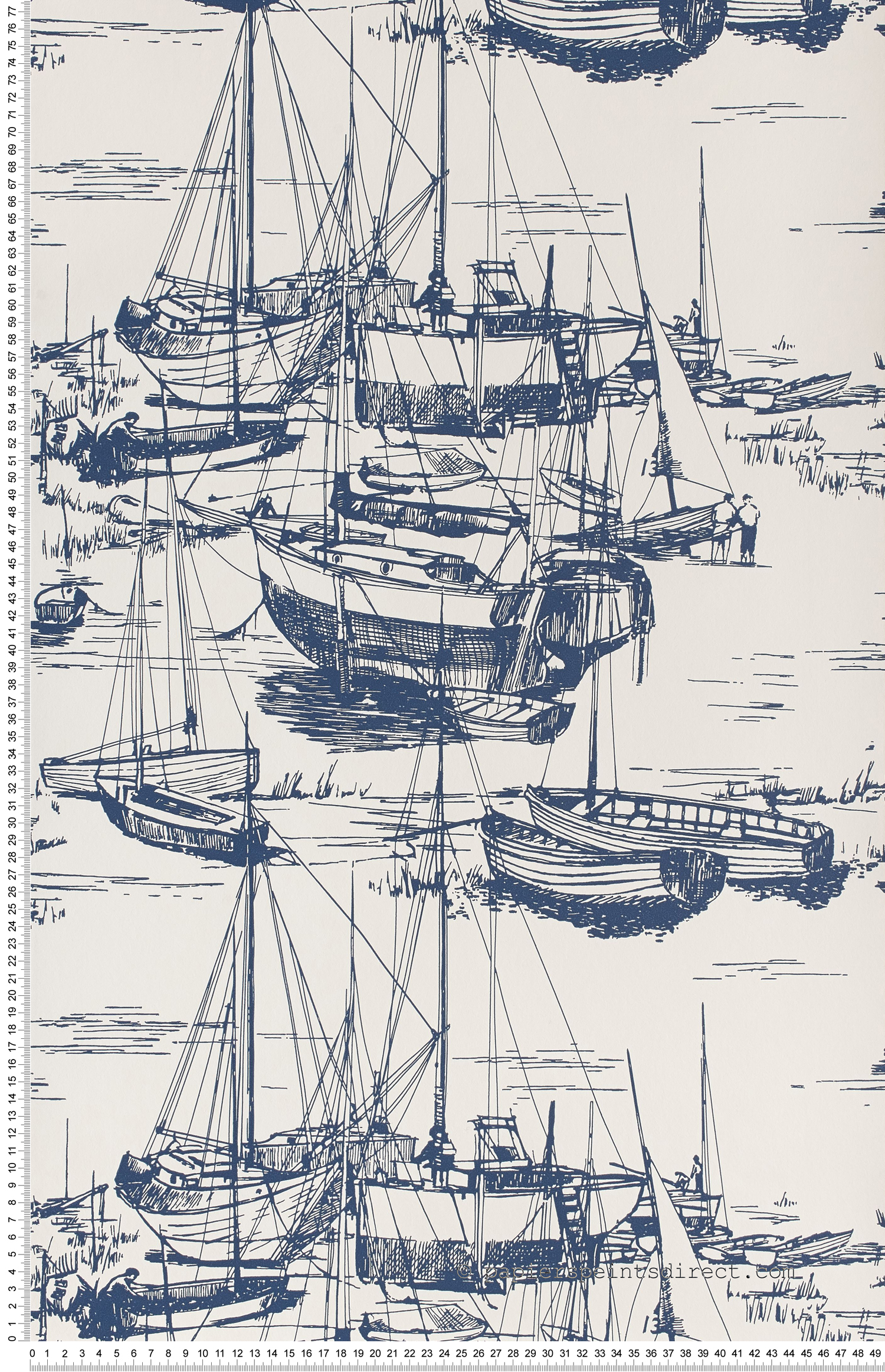 Papier peint Zingara Delft - 20th Century Papers de Little Greene | Réf. 0288ZIDELFT