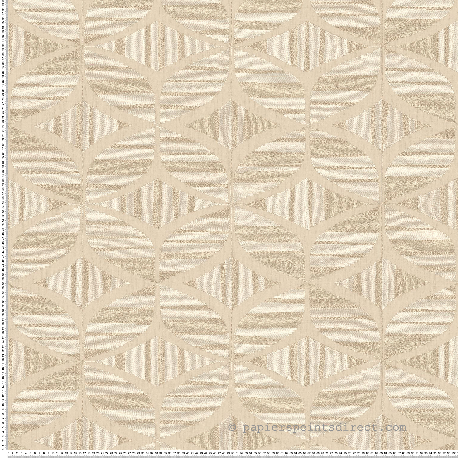 Papier peint Géométrie Tressée Filandra sable - Broderies de Casamance | Réf. CAS-76982140