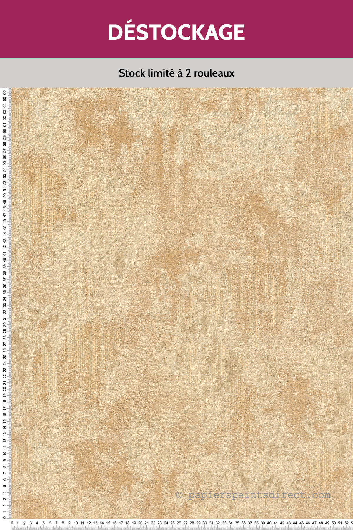 Papier peint Destockage - Effet Béton Paille - Materia