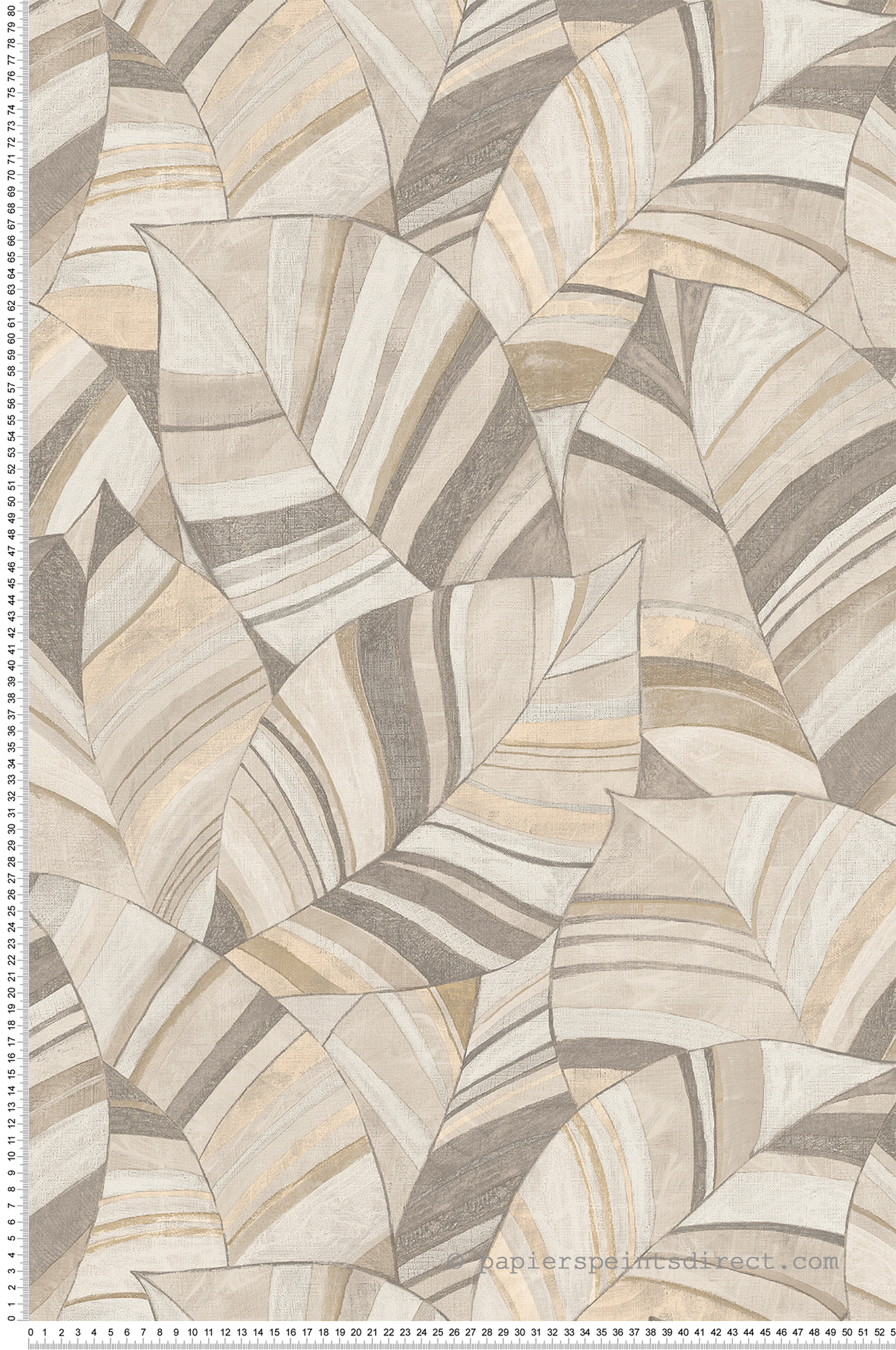 Papier peint Feuillage Nature grège - Vancouver de Montecolino | Réf. MC-SY27561