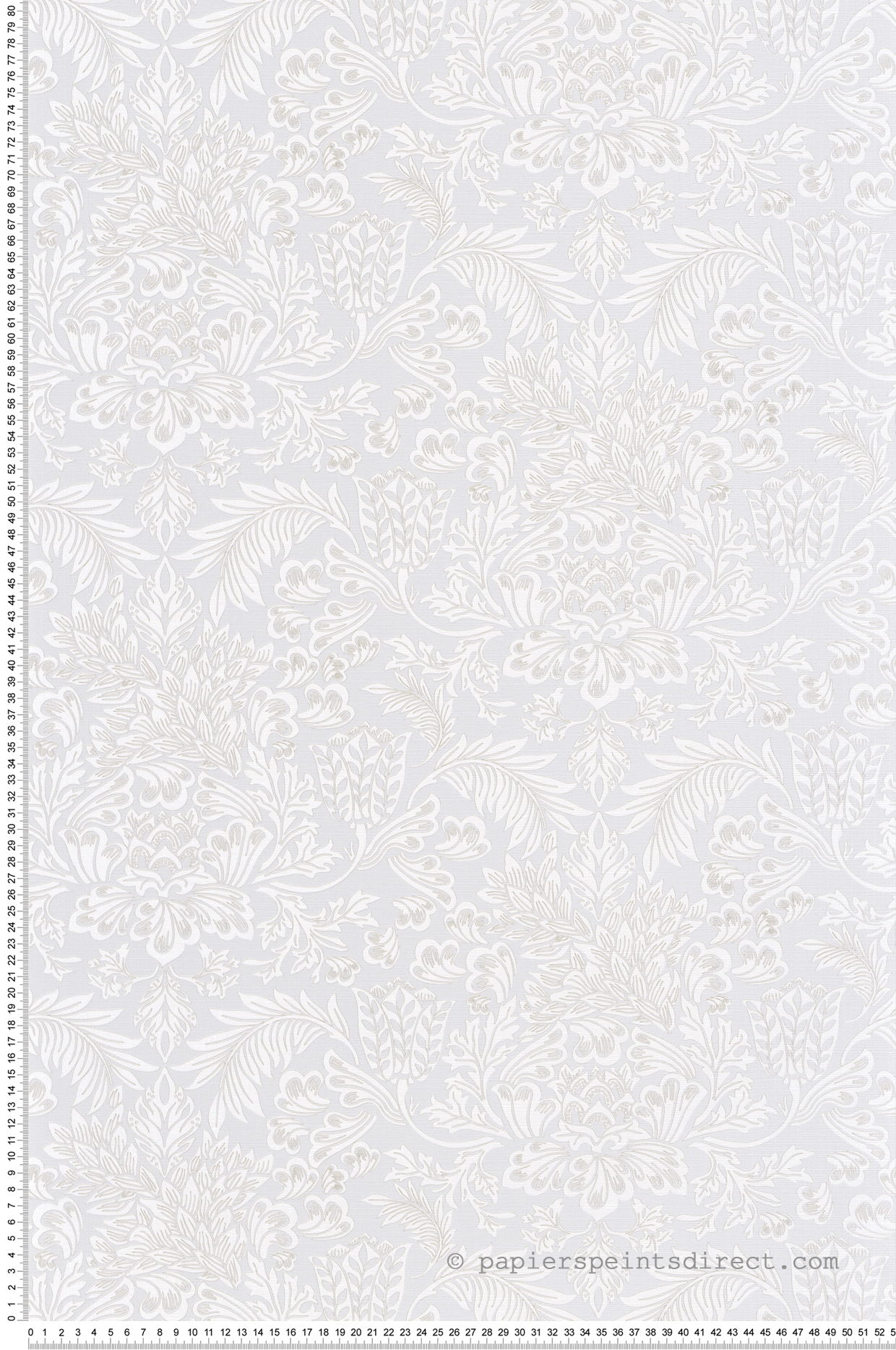 Papier peint Fleur Baroque Adorn perle - Five o'clock de Casadeco | Réf. FOCL85819208