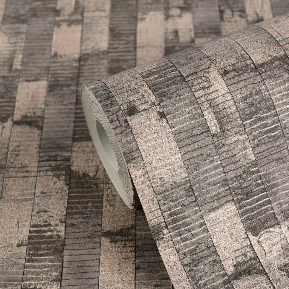 Papier peint Bois Lames Patiné gris argenté - Vibes & Styles d'A.S. Création AMB6| Réf. AS-790082